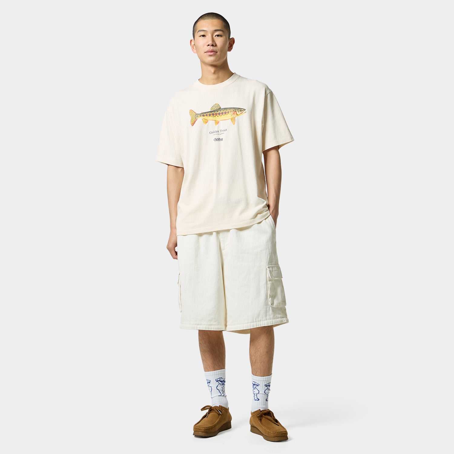 HUF (ハフ) Worldwide JP /T-SHIRTS(Tシャツ)/ huf CO-OP GOLDEN TROUT TEE商品 / NATURAL