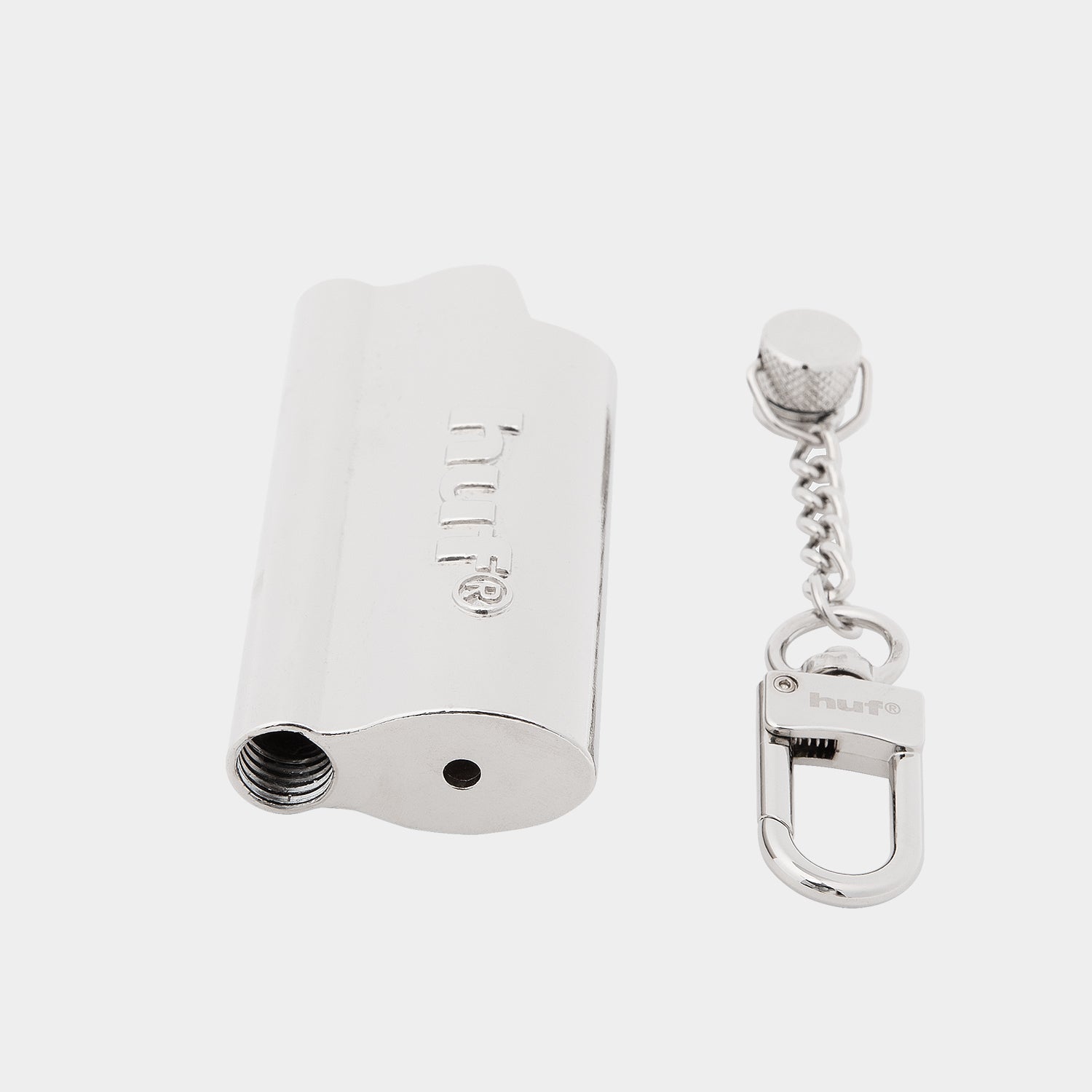 HUF (ハフ) Worldwide JP /（）/ BURNER LIGHTER SLEEVE KEYCHAIN商品 / SILVER