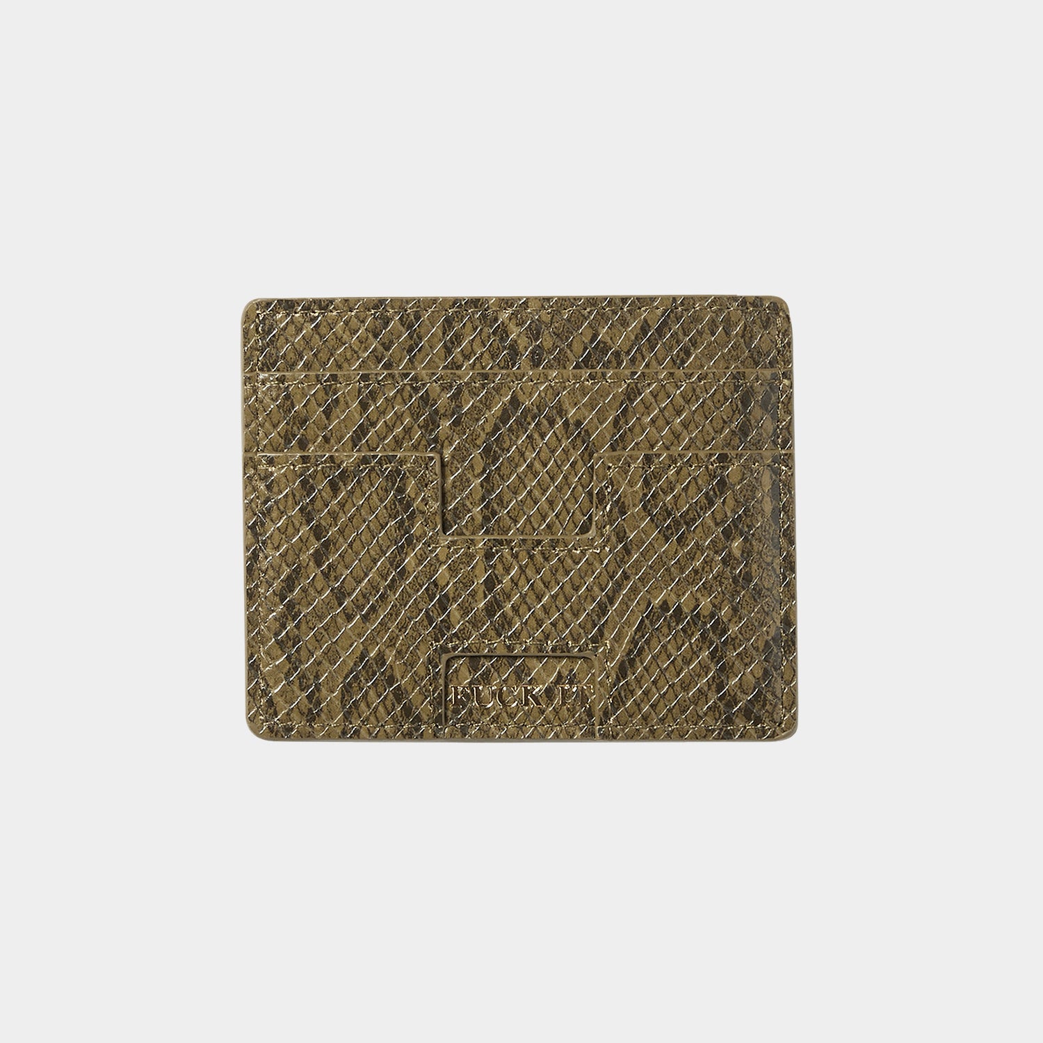 HUF (ハフ) Worldwide JP /OTHERS（その他アクセサリー）/ FUCK IT SNAKESKIN CARDHOLDER商品 / GREEN