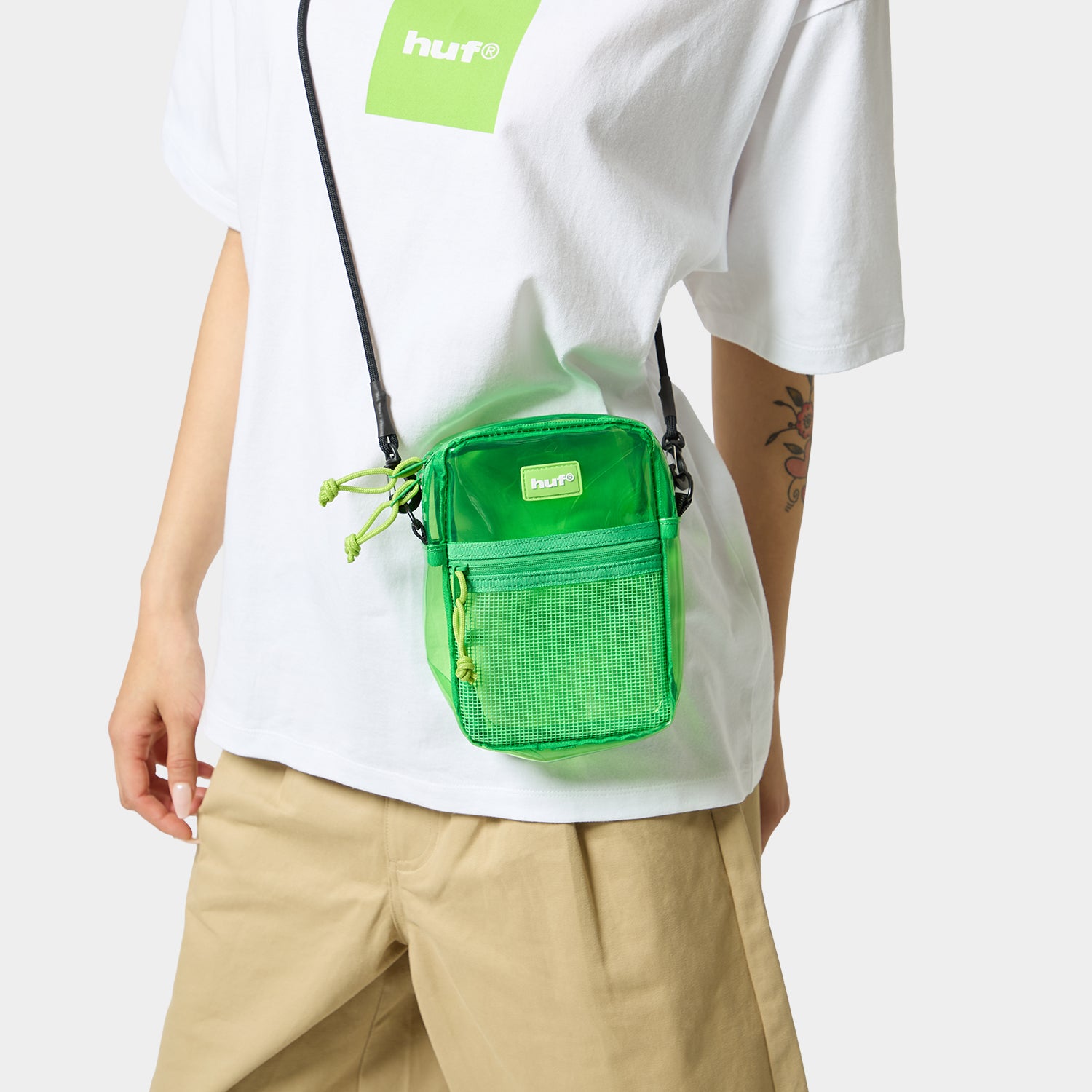 HUF (ハフ) Worldwide JP /BAGS（バッグ）/ MERCER TRANSPARENT SIDE BAG商品 / ORANGE
