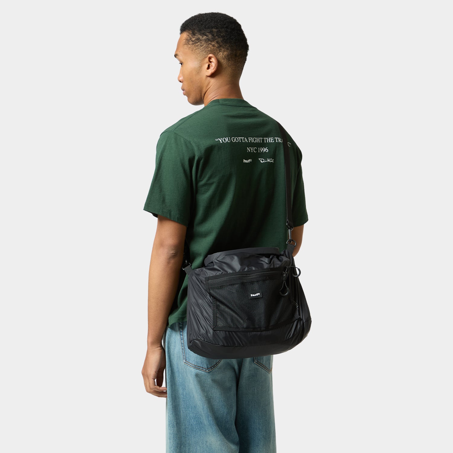 HUF (ハフ) Worldwide JP /BAGS（バッグ）/ PERTEX® ROLL TOP SHOULDER商品 / BLACK