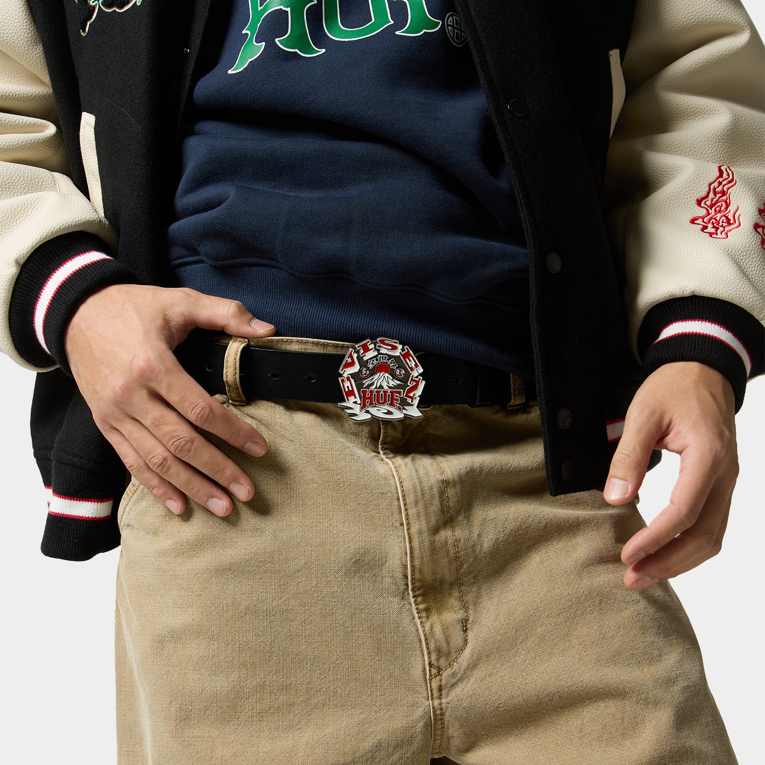 HUF (ハフ) Worldwide JP /OTHERS（その他アクセサリー）/ HUF X EVISEN HUFUJI BUCKLE BELT商品 / BLACK