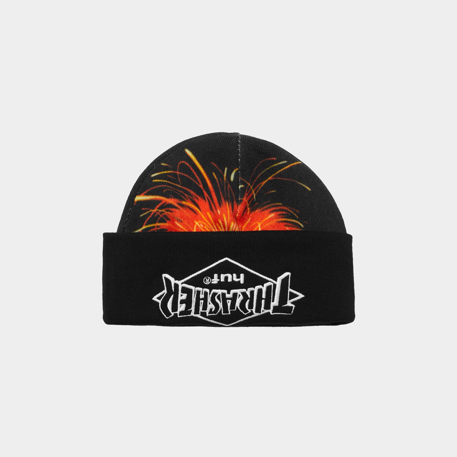 HUF (ハフ) Worldwide JP /HATS & BEANIES（ハット&ビーニー）/ HUF X THRASHER MELTDOWN REVERSIBLE BEANIE商品 / BLACK