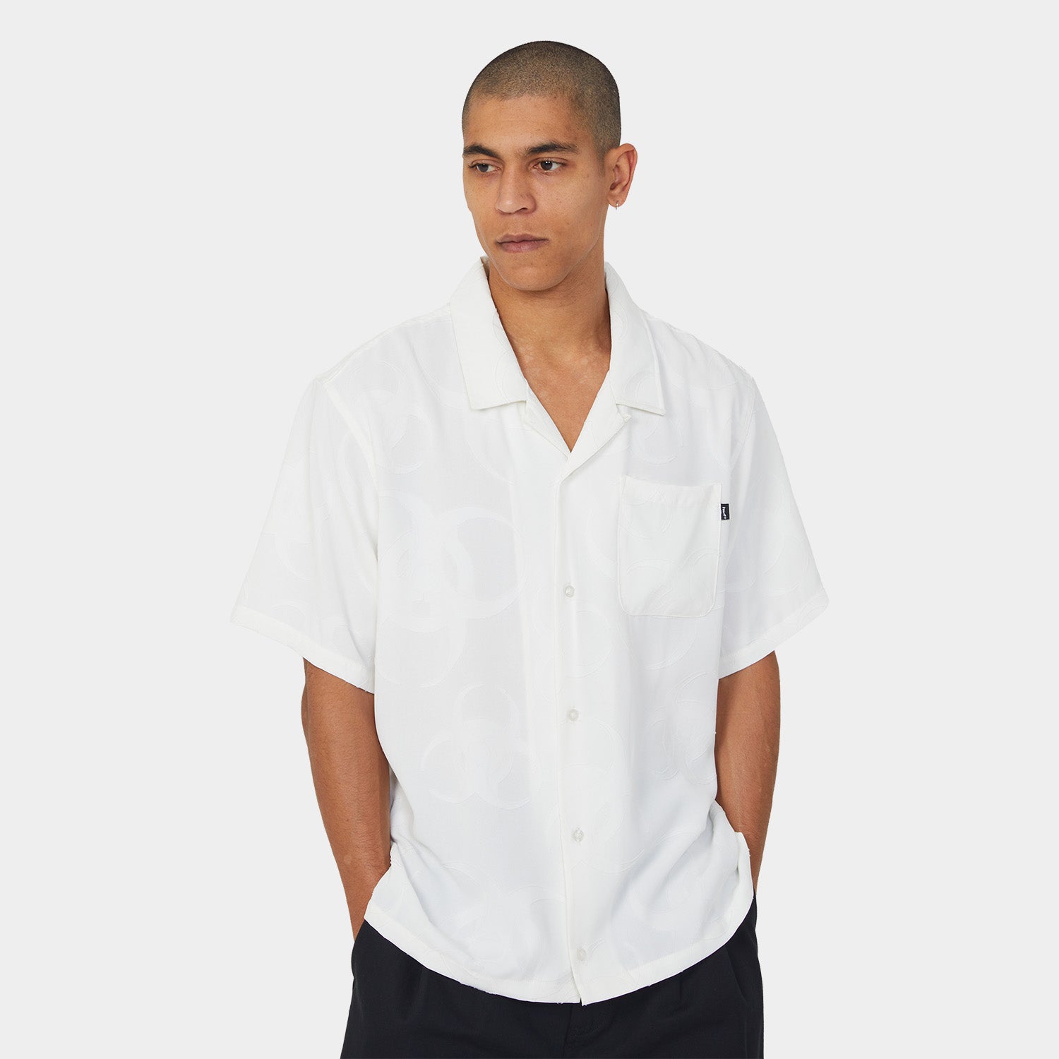 HUF (ハフ) Worldwide JP /TOPS & SHIRTS（トップス&シャツ）/ SECTOR JACQUARD SHIRT商品 / DARK BERRY