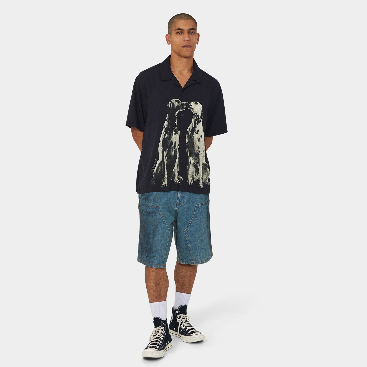 HUF (ハフ) Worldwide JP /TOPS & SHIRTS（トップス&シャツ）/ DOGGED RESORT SHIRT商品 / BLACK