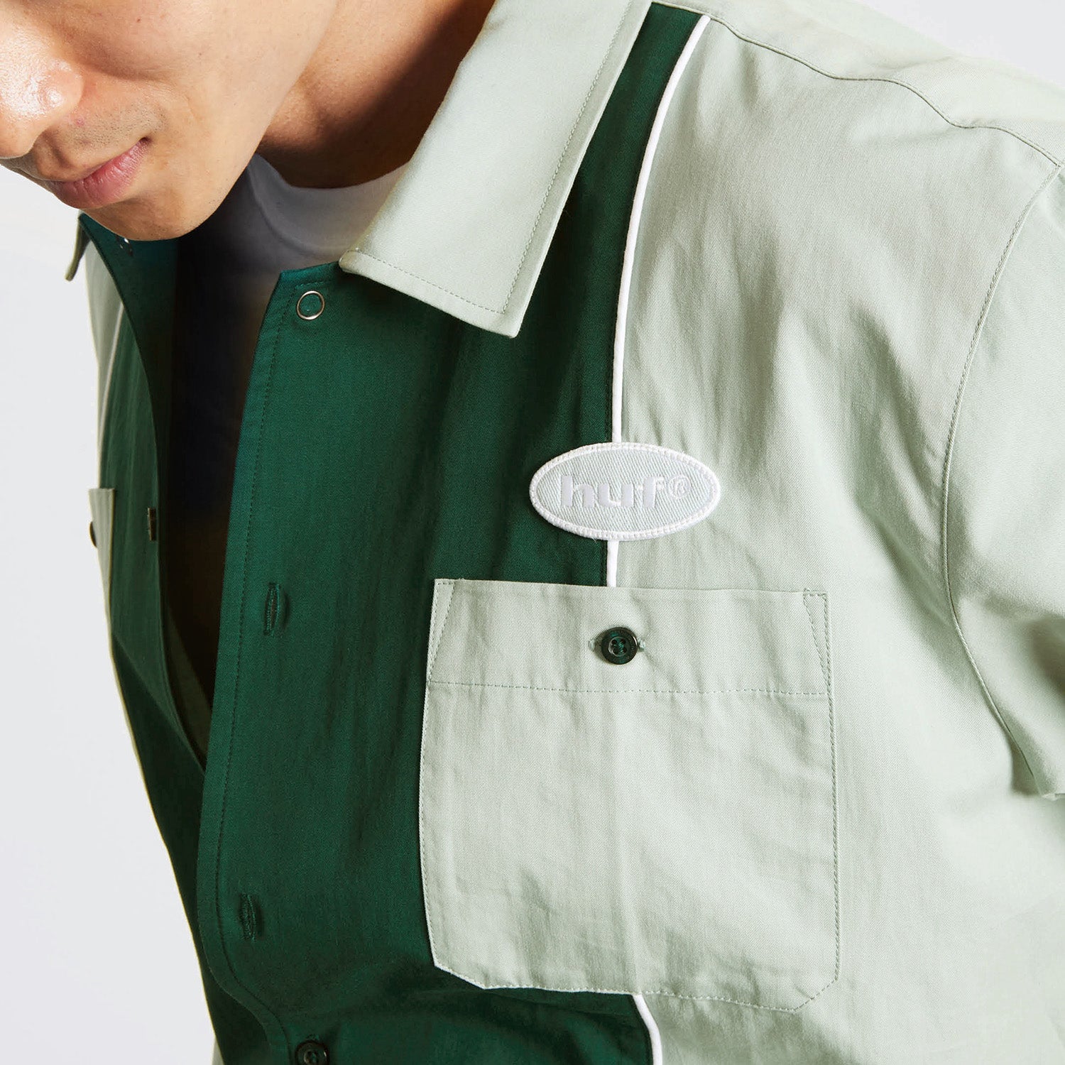 HUF (ハフ) Worldwide JP /TOPS & SHIRTS（トップス&シャツ）/ URETHANE WORK SHIRT商品 / BLACK