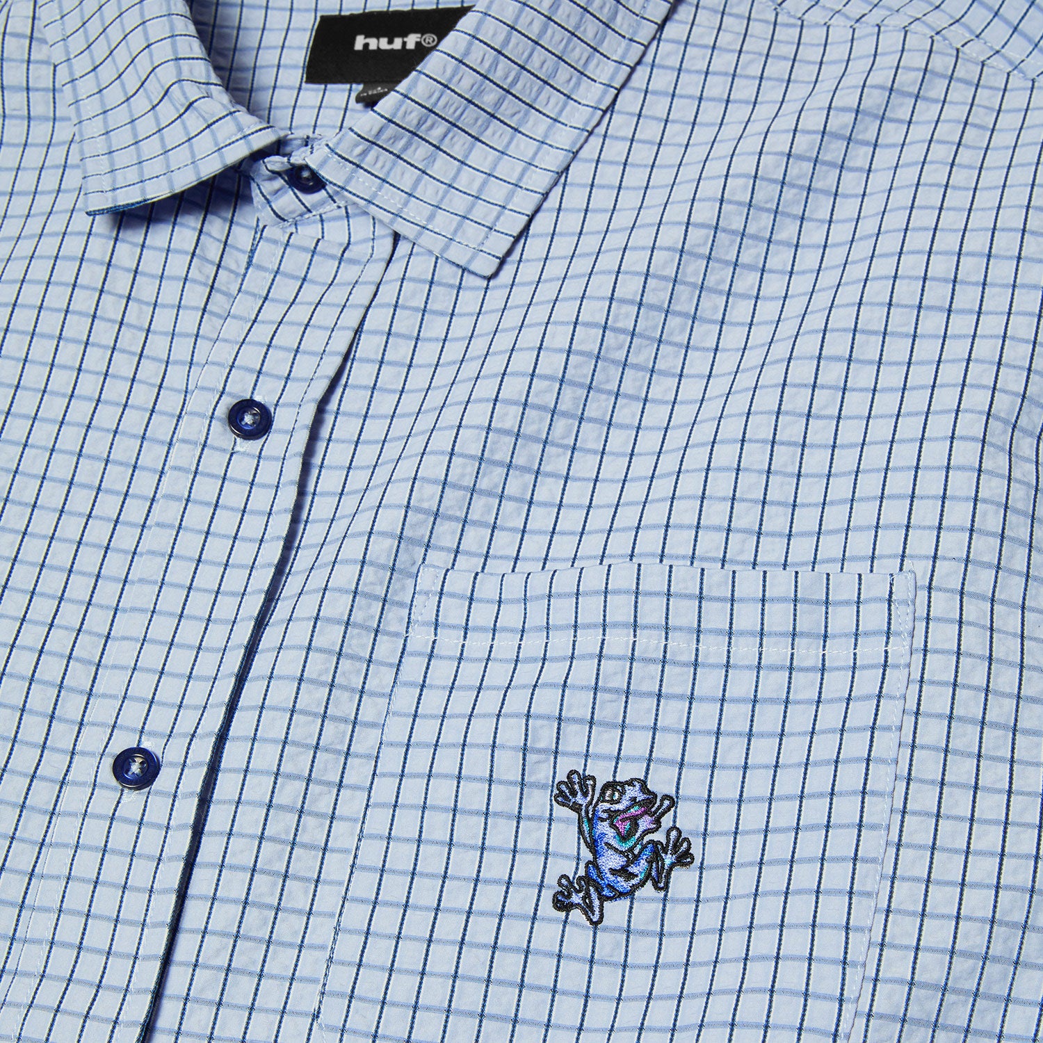 HUF (ハフ) Worldwide JP /T-SHIRTS（Tシャツ）/ STUCK ON YOU PLAID SHIRT商品 / ICE BLUE