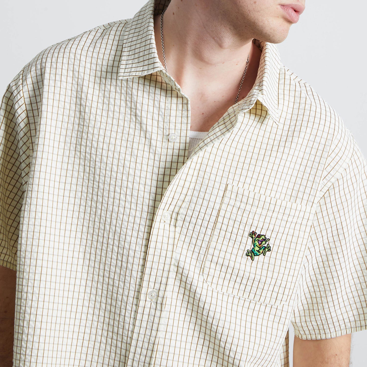 HUF (ハフ) Worldwide JP /T-SHIRTS（Tシャツ）/ STUCK ON YOU PLAID SHIRT商品 / ICE BLUE