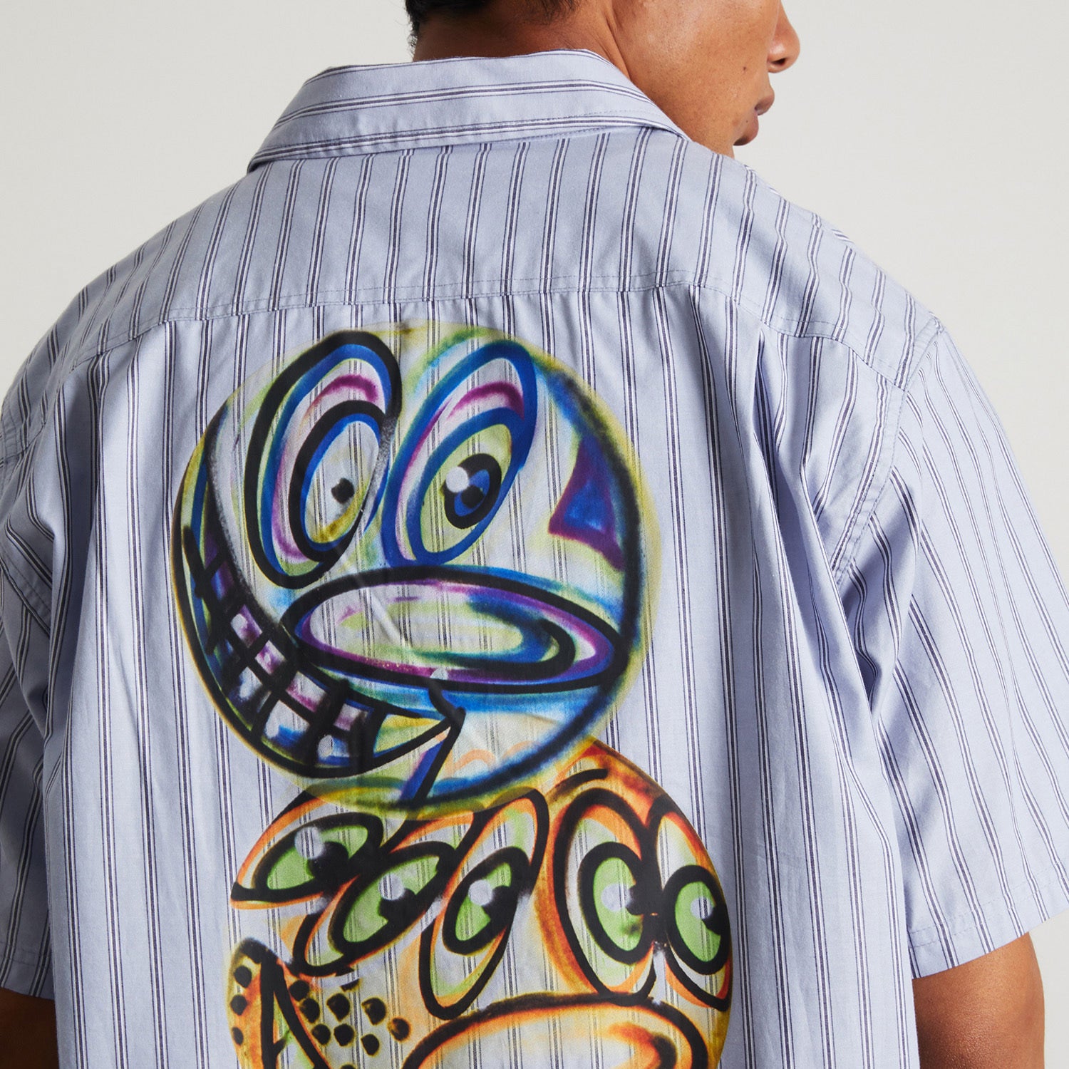 HUF (ハフ) Worldwide JP /TOPS & SHIRTS（トップス&シャツ）/ KENNY SCHARF TELEVISION STRIPE SHIRT商品 / MULTI