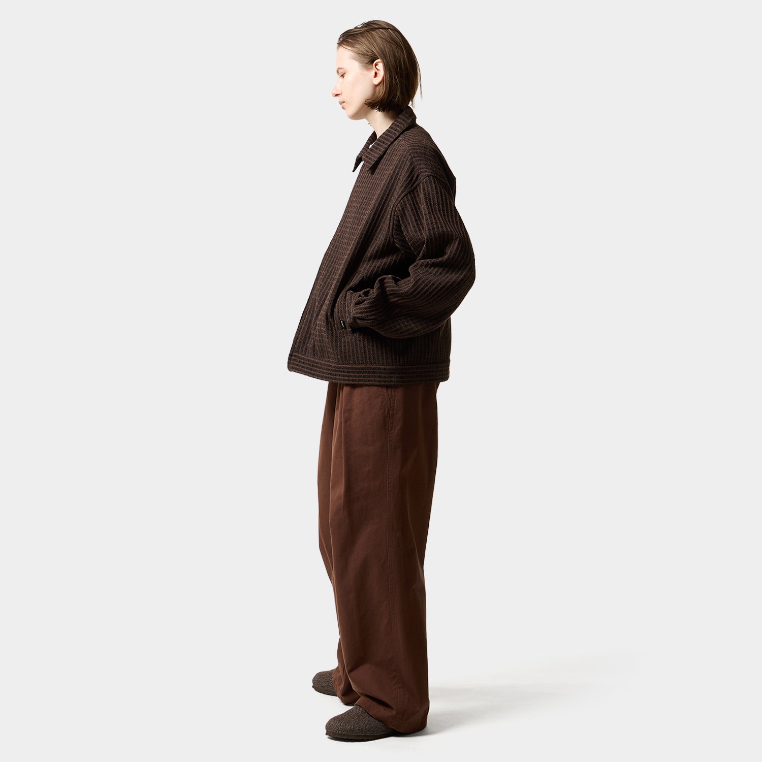 HUF (ハフ) Worldwide JP /TOPS & SHIRTS（トップス&シャツ）/ WAFFLE WEAVING ZIP LS SHIRT商品 / DESERT