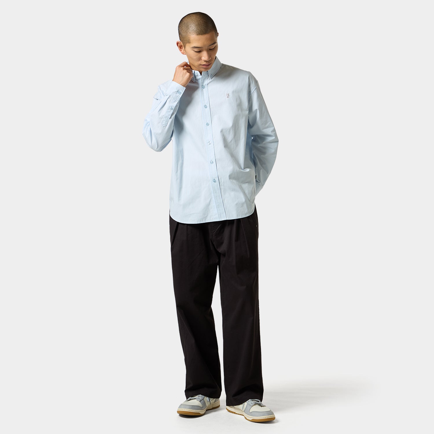 HUF (ハフ) Worldwide JP /TOPS & SHIRTS（トップス&シャツ）/ MEGABLAST STRIPE LS SHIRT商品 / BLUE STRIPE