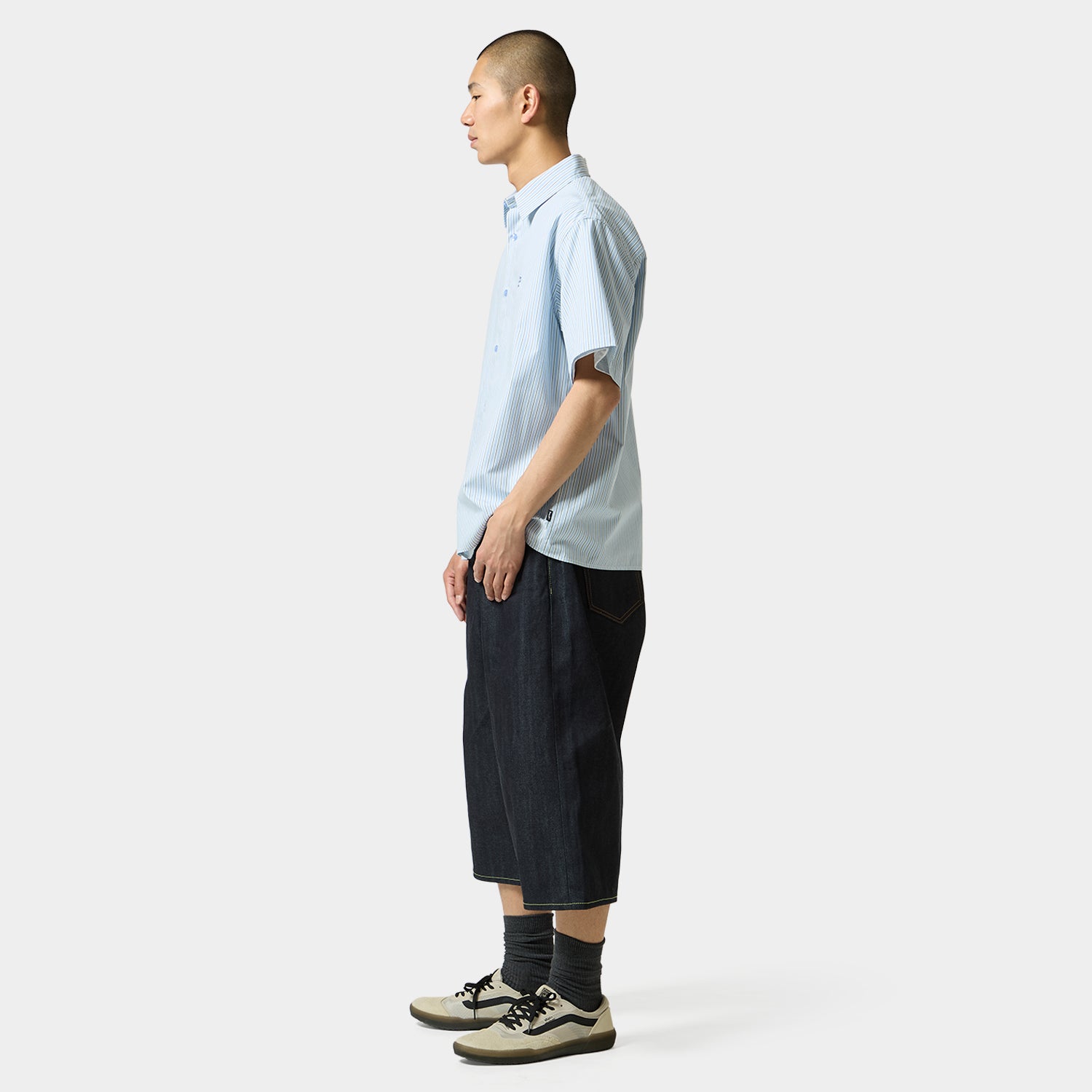 HUF (ハフ) Worldwide JP /TOPS & SHIRTS（トップス&シャツ）/ MEGABLAST STRIPE SHIRT商品 / LT BLUE