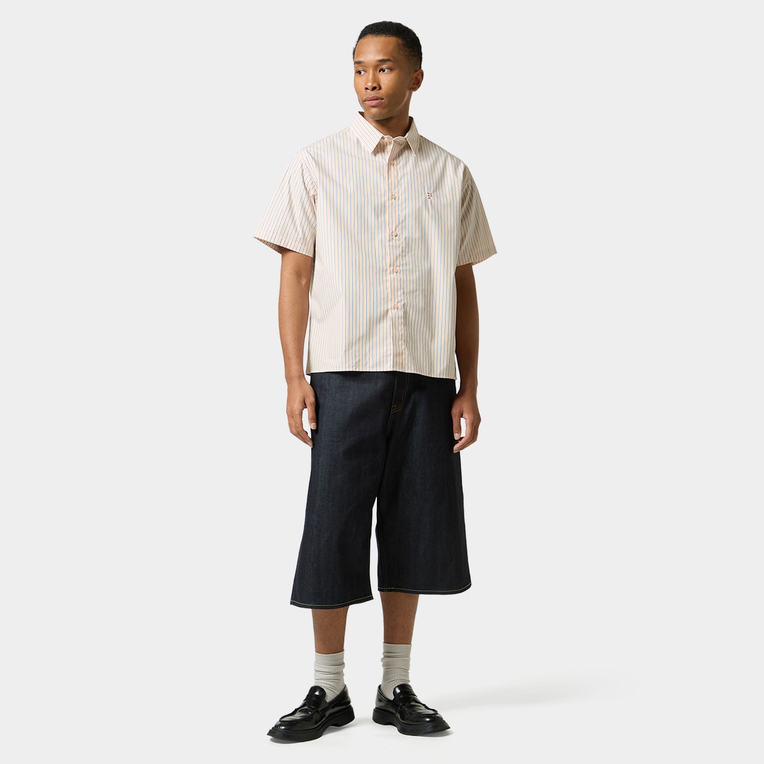 HUF (ハフ) Worldwide JP /TOPS & SHIRTS（トップス&シャツ）/ MEGABLAST STRIPE SHIRT商品 / LT BLUE