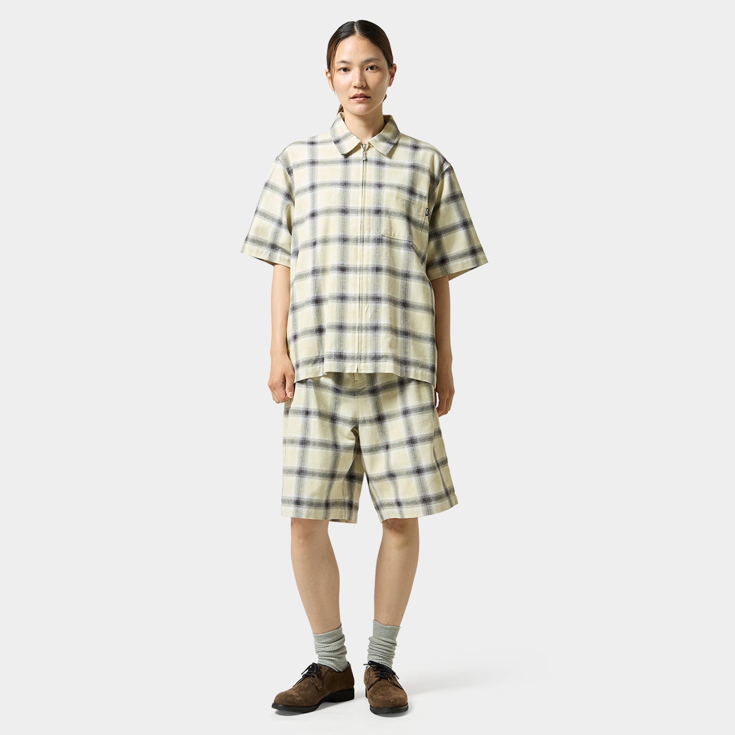 HUF (ハフ) Worldwide JP /TOPS & SHIRTS（トップス&シャツ）/ MISTY PLAID SHIRT商品 / BEIGE