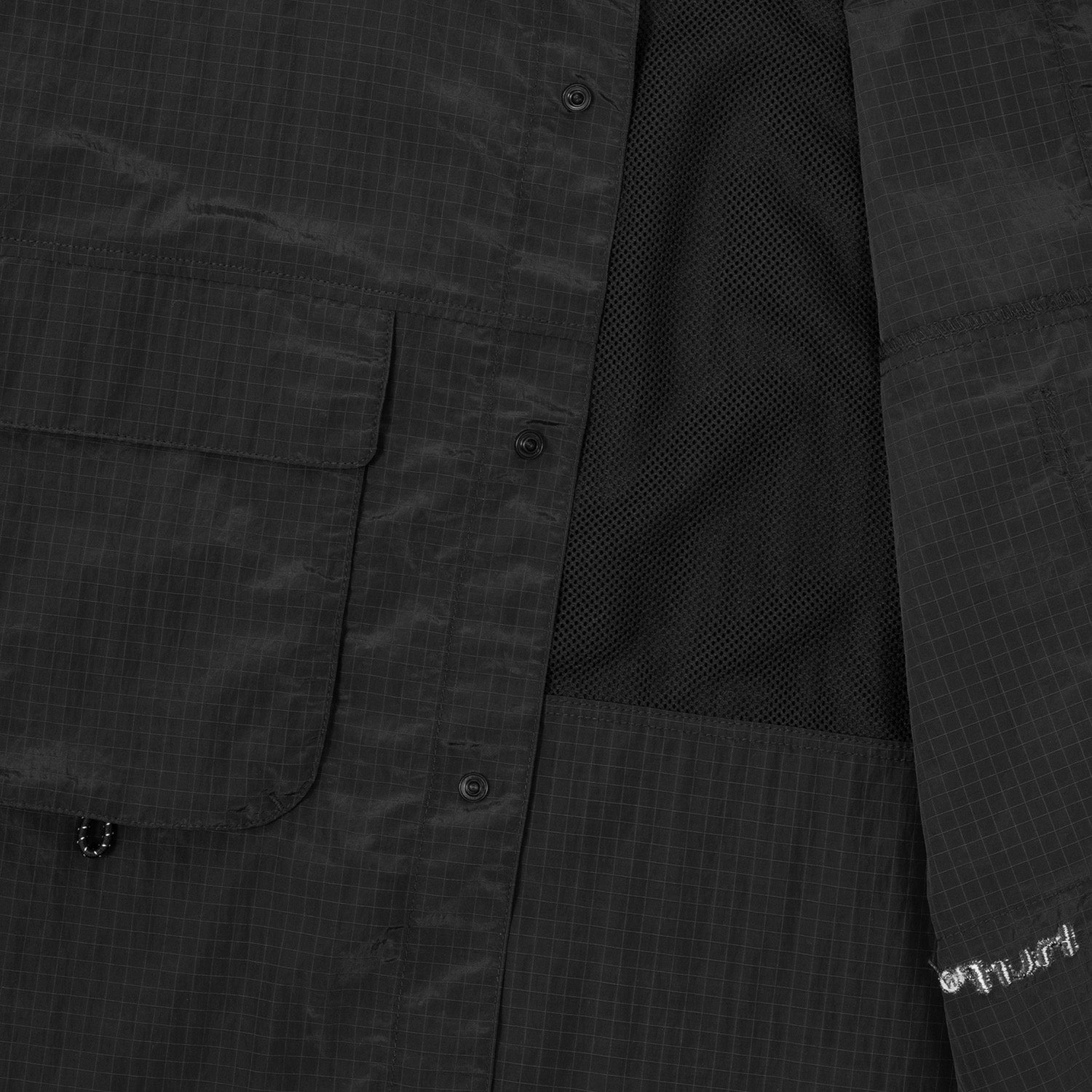 HUF (ハフ) Worldwide JP /TOPS & SHIRTS（トップス&シャツ）/ UTILITY NYLON SHEER SHIRT商品 / BLACK