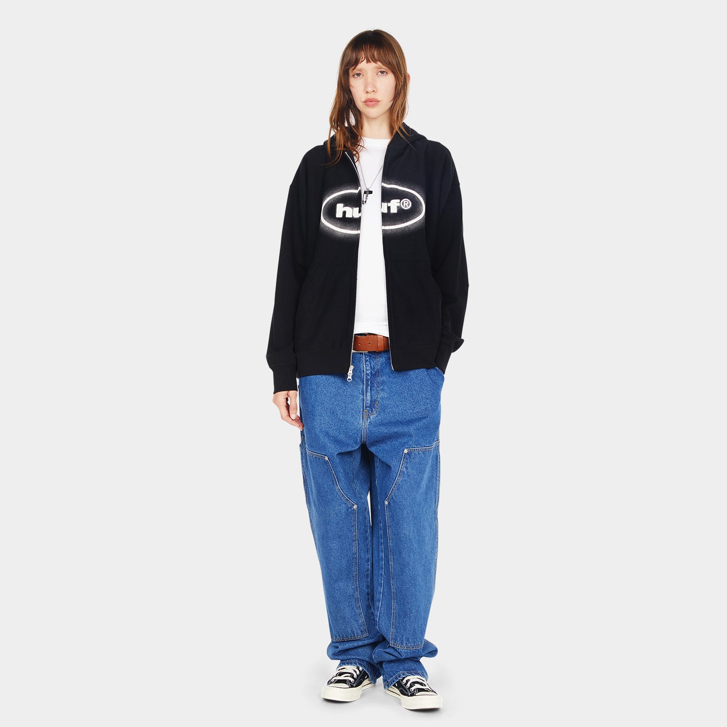 HUF (ハフ) Worldwide JP /HOODIES（パーカー）/ DISNEY | HUF MICKEY SPRAY FULL ZIP HOODIE商品 / BLACK