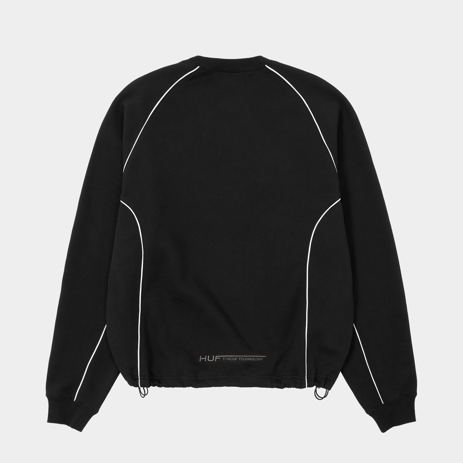 HUF (ハフ) Worldwide JP /SWEATSHIRTS（スウェットシャツ）/ LUX DRAWCORD CREW商品 / BLACK