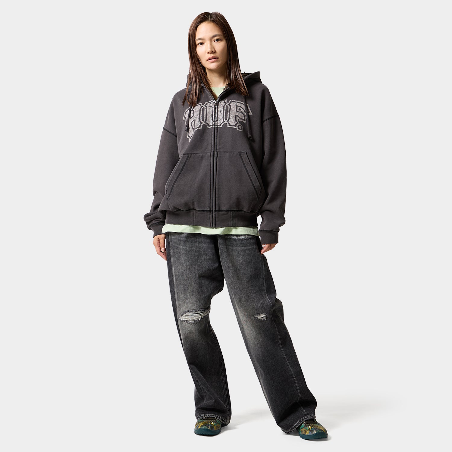 HUF (ハフ) Worldwide JP /HOODIES（パーカー）/ CLASSIC ARCH FULL ZIP HOODIE商品 / YELLOW