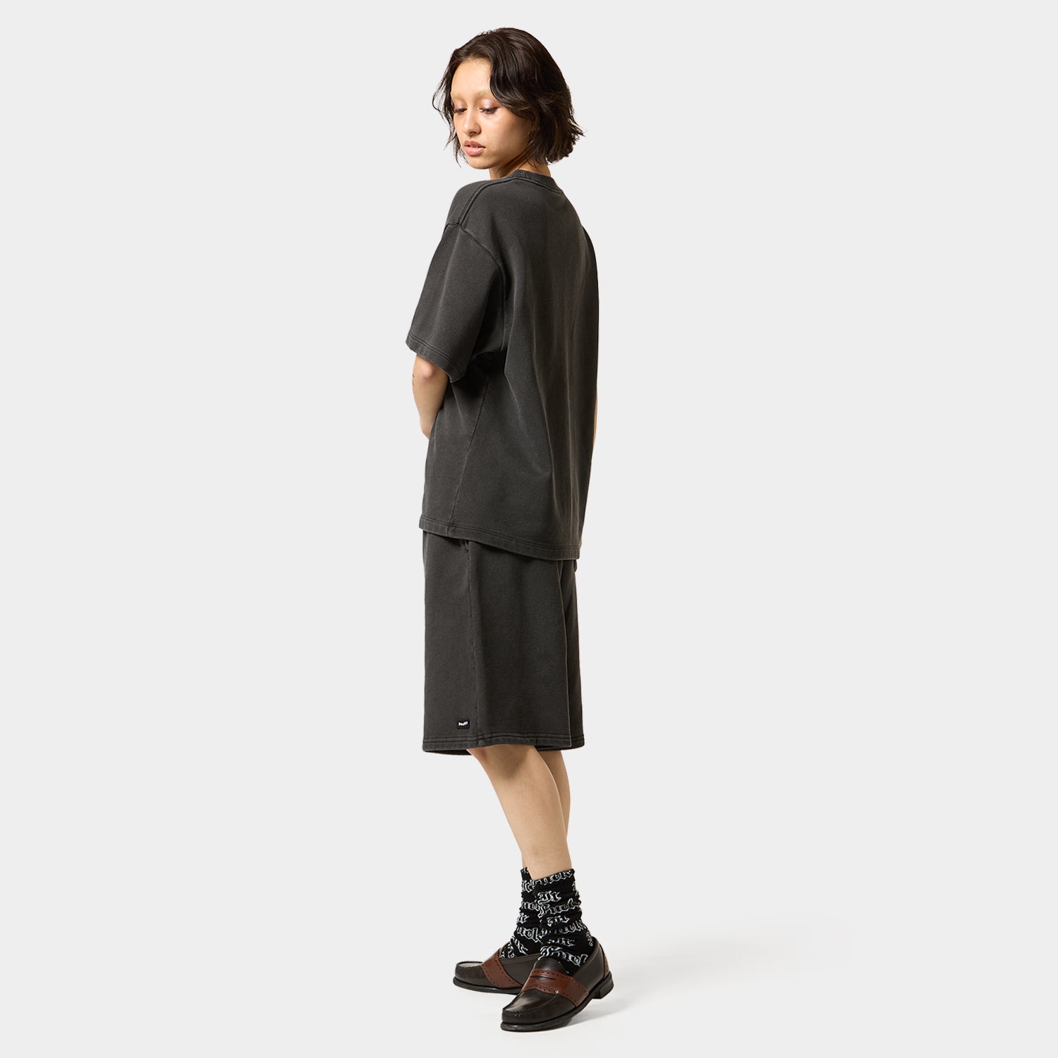 HUF (ハフ) Worldwide JP /TOPS & SHIRTS（トップス&シャツ）/ huf eightynine WASHED FLEECE TEE商品 / COFFEE