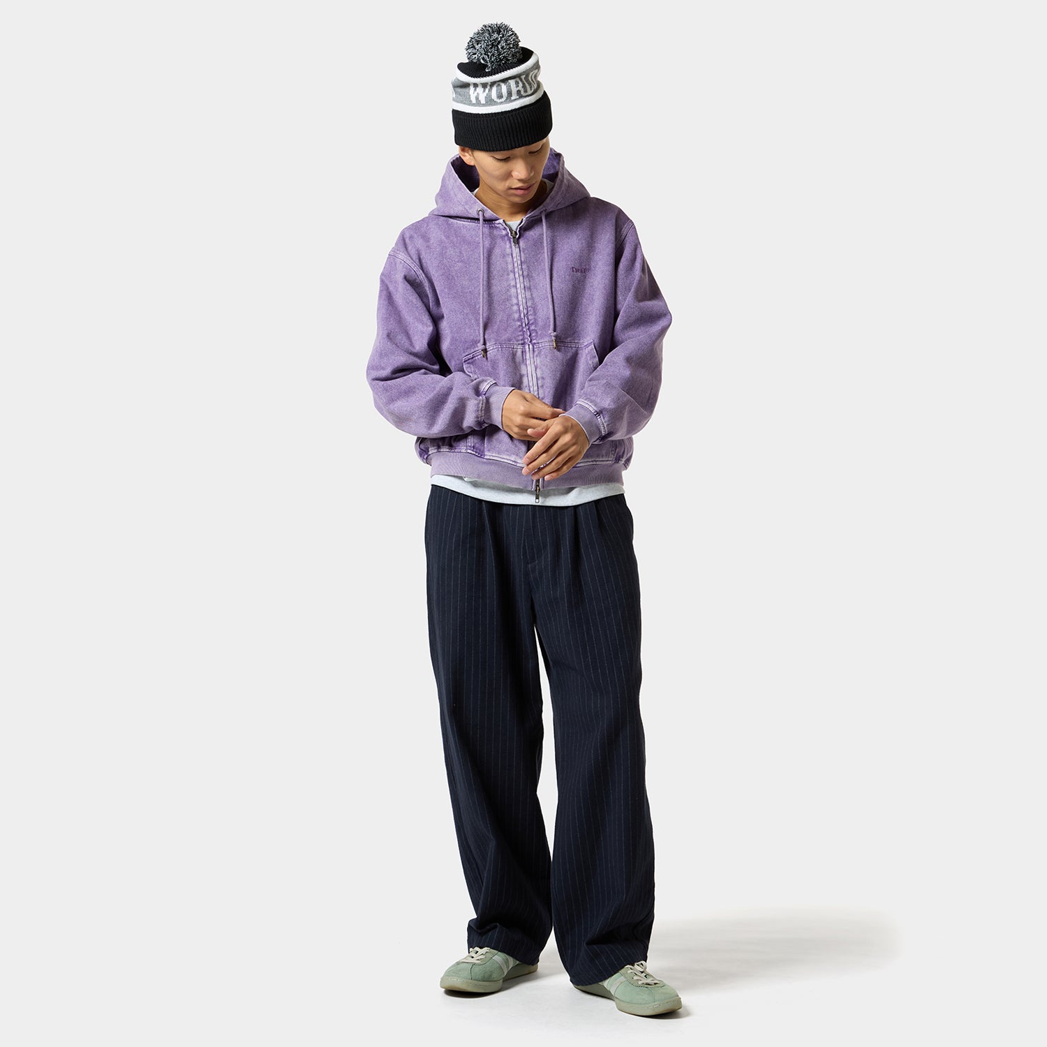 HUF (ハフ) Worldwide JP /HOODIES（パーカー）/ HUF eightynine WASHED FULL ZIP HOODIE商品 / PURPLE