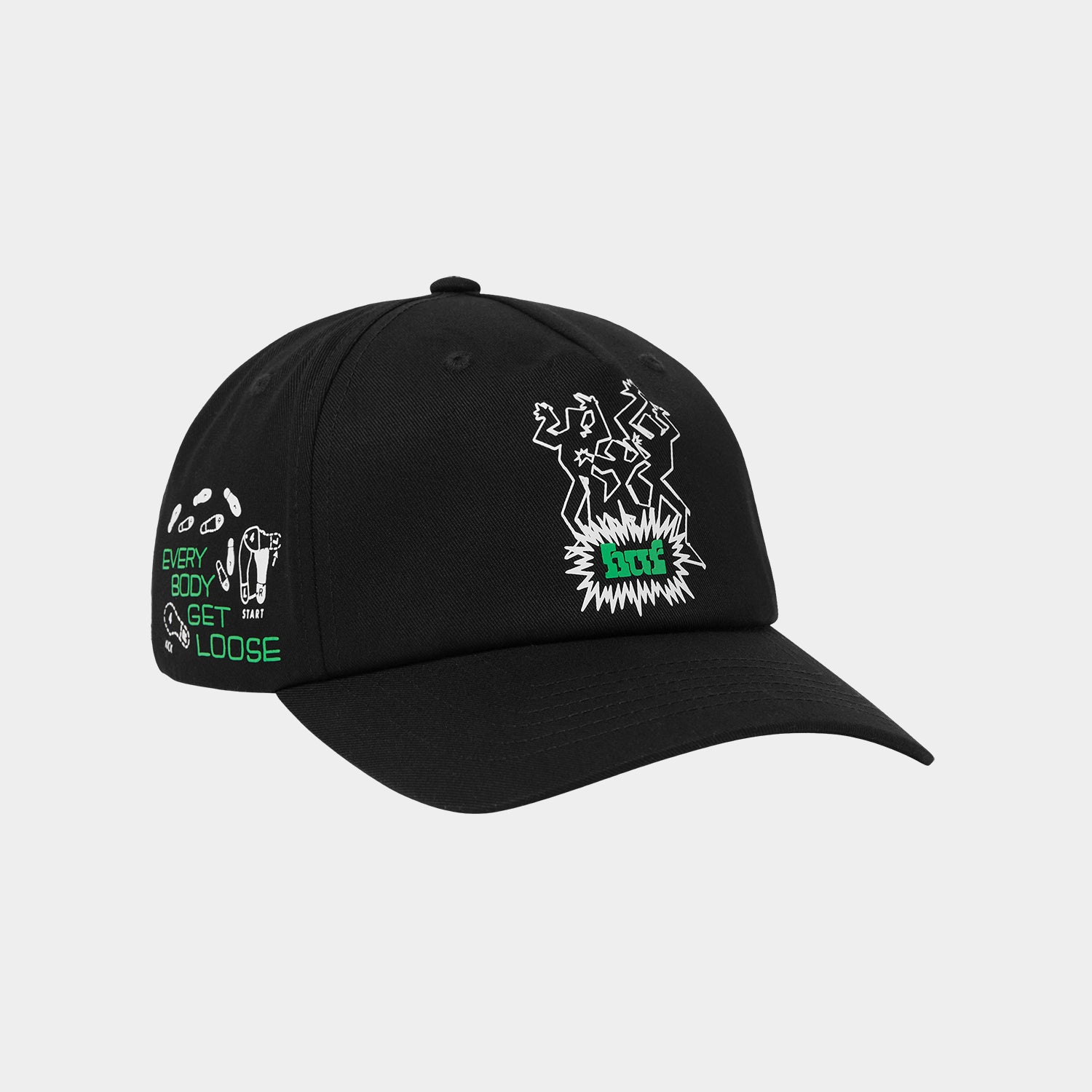 HUF (ハフ) Worldwide JP /HATS & BEANIES（ハット&ビーニー）/ EVERYBODY GET LOOSE SNAPBACK商品 / BLACK