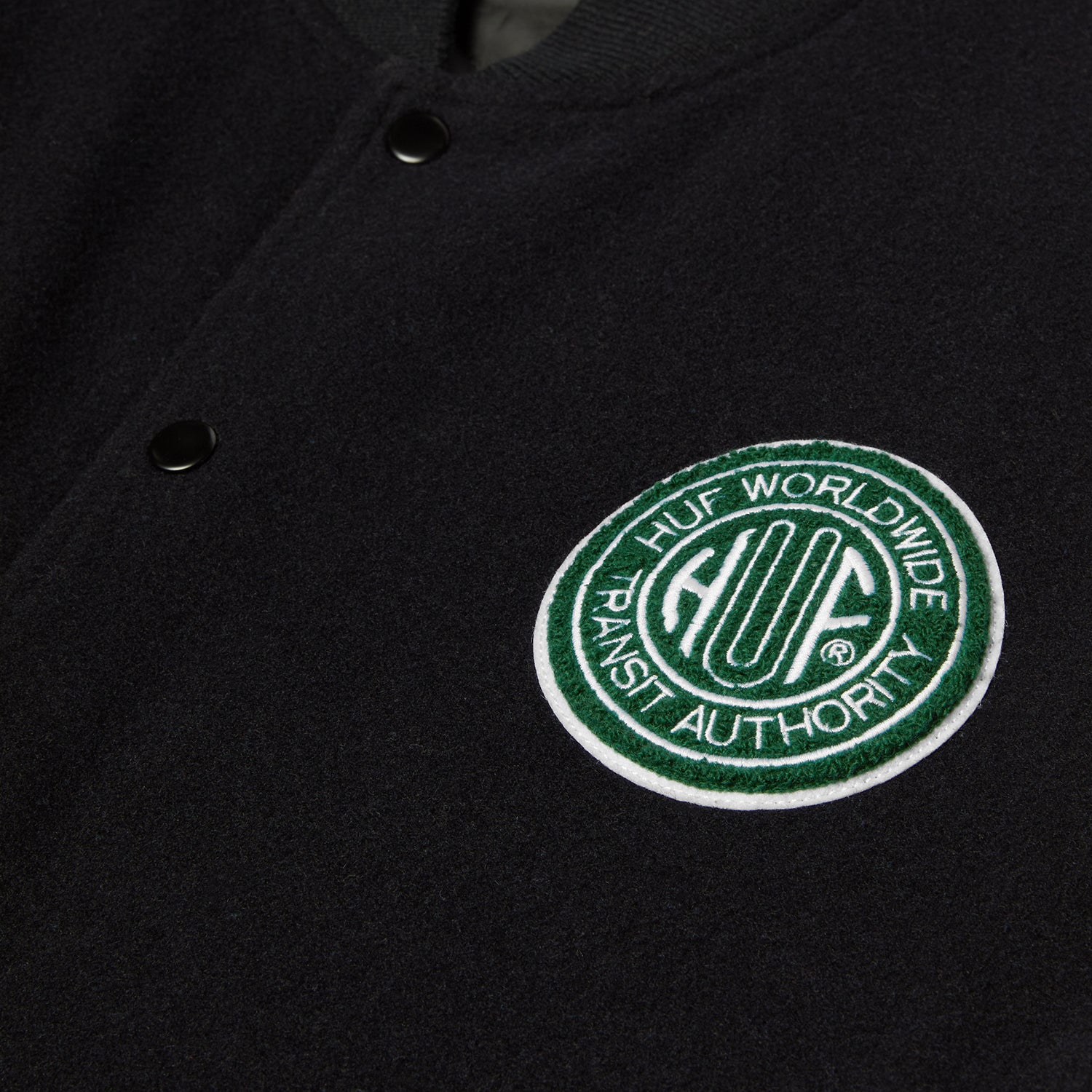 HUF (ハフ) Worldwide JP /JACKETS（ジャケット）/ GLOBAL TRANSIT VARSITY JACKET商品 / NAVY