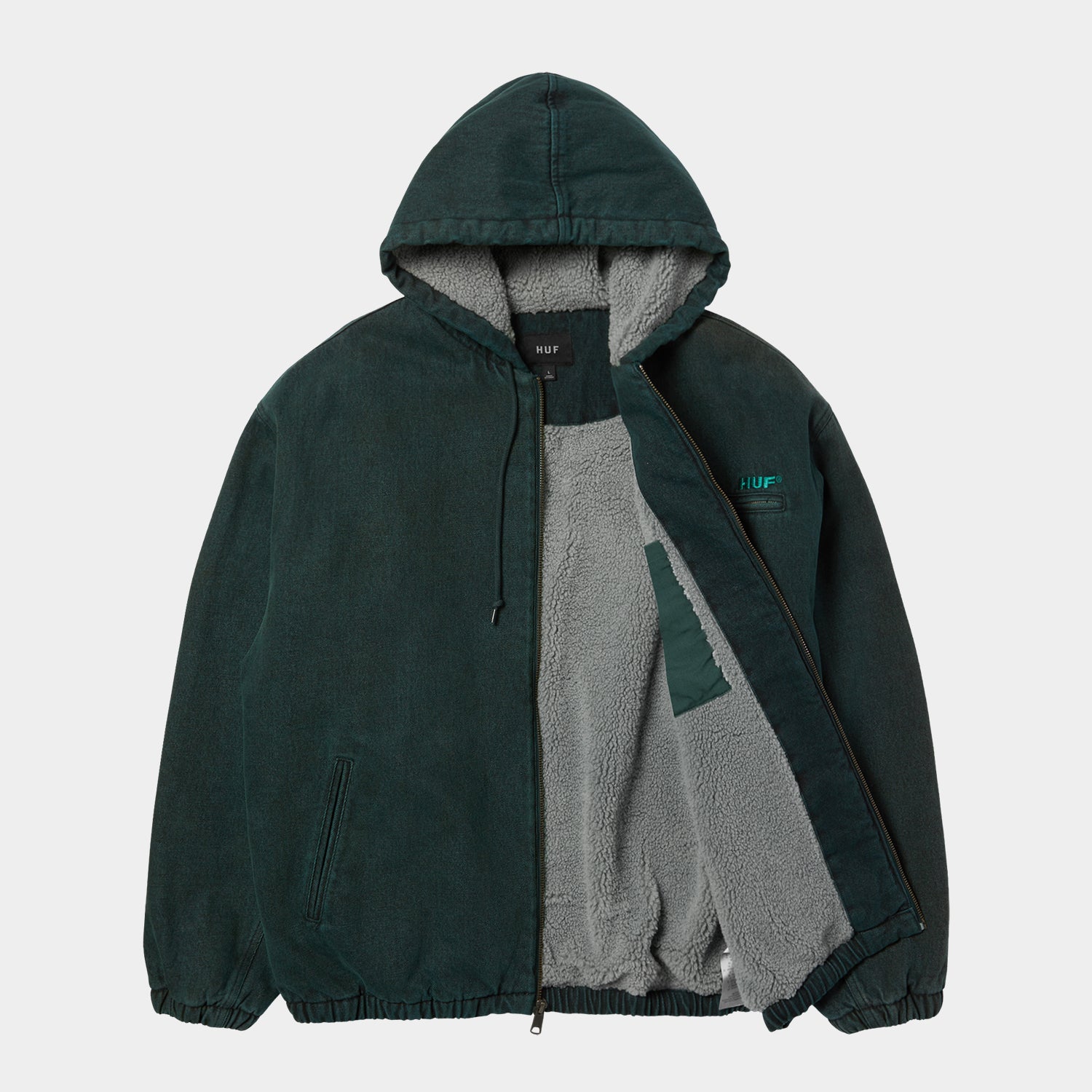 HUF (ハフ) Worldwide JP /JACKETS（ジャケット）/ WHAT A JUNGLE DENIM WORK JACKET商品 / EVERGREEN