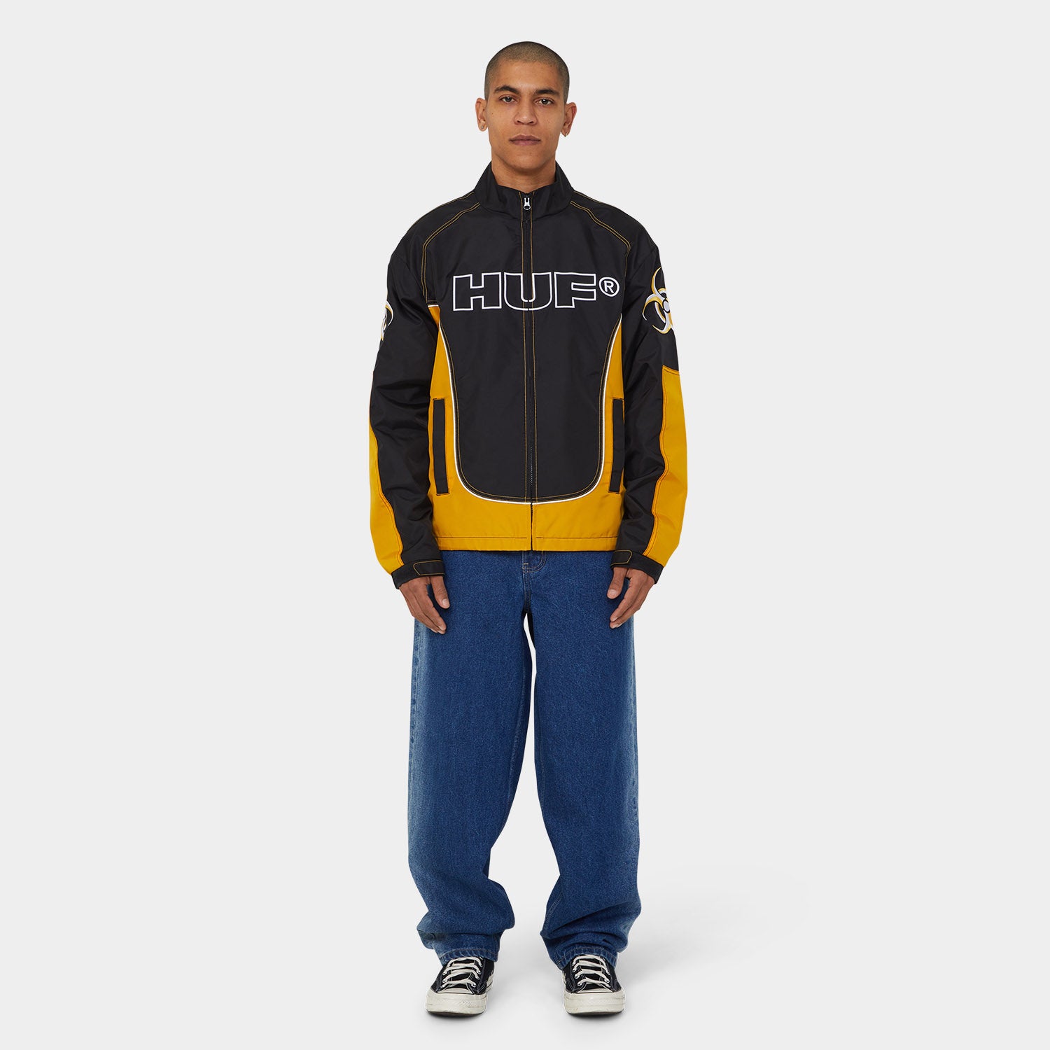 HUF (ハフ) Worldwide JP /JACKETS（ジャケット）/ SECTOR JACKET商品 / BLACK/YELLOW