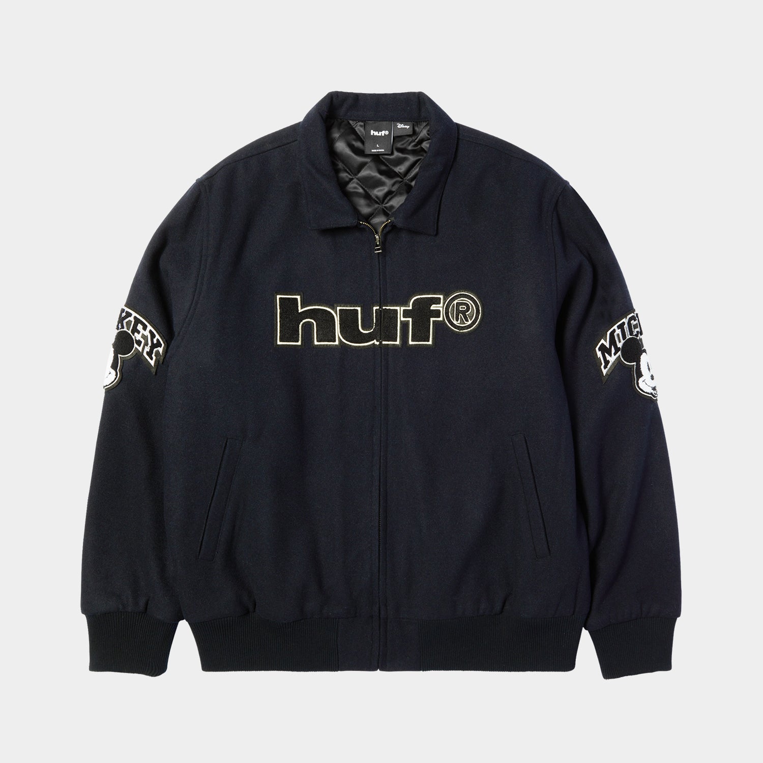 HUF (ハフ) Worldwide JP /JACKETS（ジャケット）/ DISNEY | HUF WORLDWIDE TOUR VARSITY JACKET商品 / NAVY