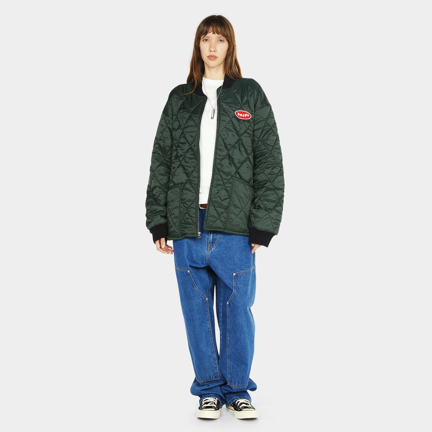 HUF (ハフ) Worldwide JP /JACKETS（ジャケット）/ DISNEY | HUF MICKEY QUILTED WORK JACKET商品 / FOREST GREEN