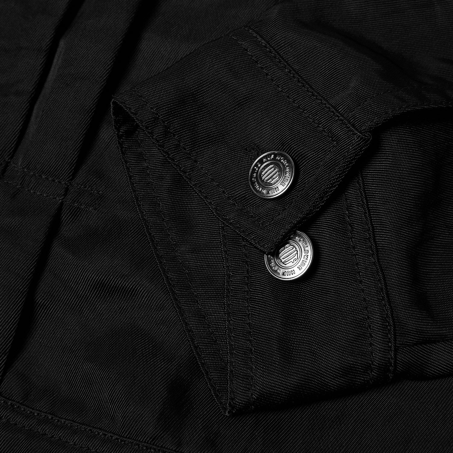 HUF (ハフ) Worldwide JP /JACKETS（ジャケット）/ HUF X THRASHER TRUCKER JACKET商品 / BLACK