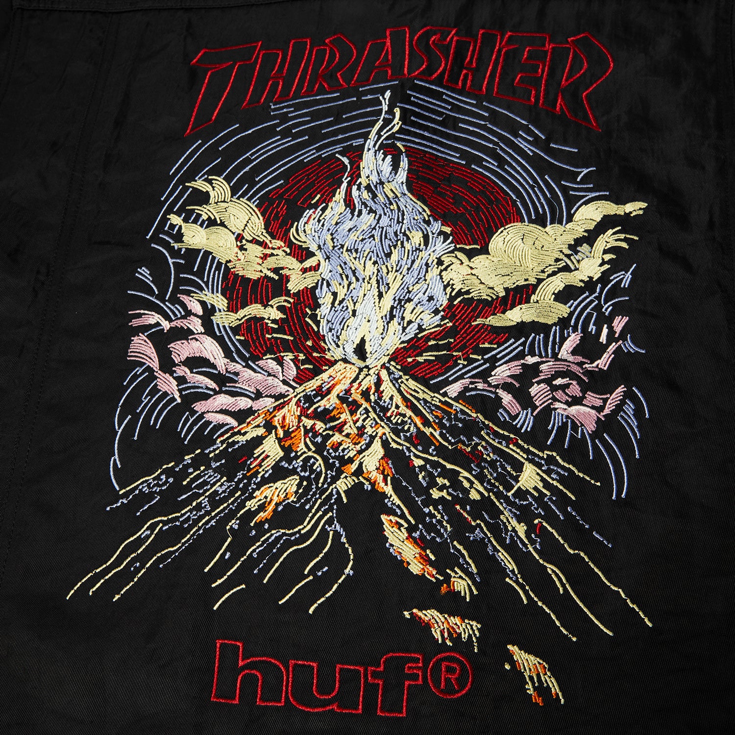 HUF (ハフ) Worldwide JP /JACKETS（ジャケット）/ HUF X THRASHER TRUCKER JACKET商品 / BLACK