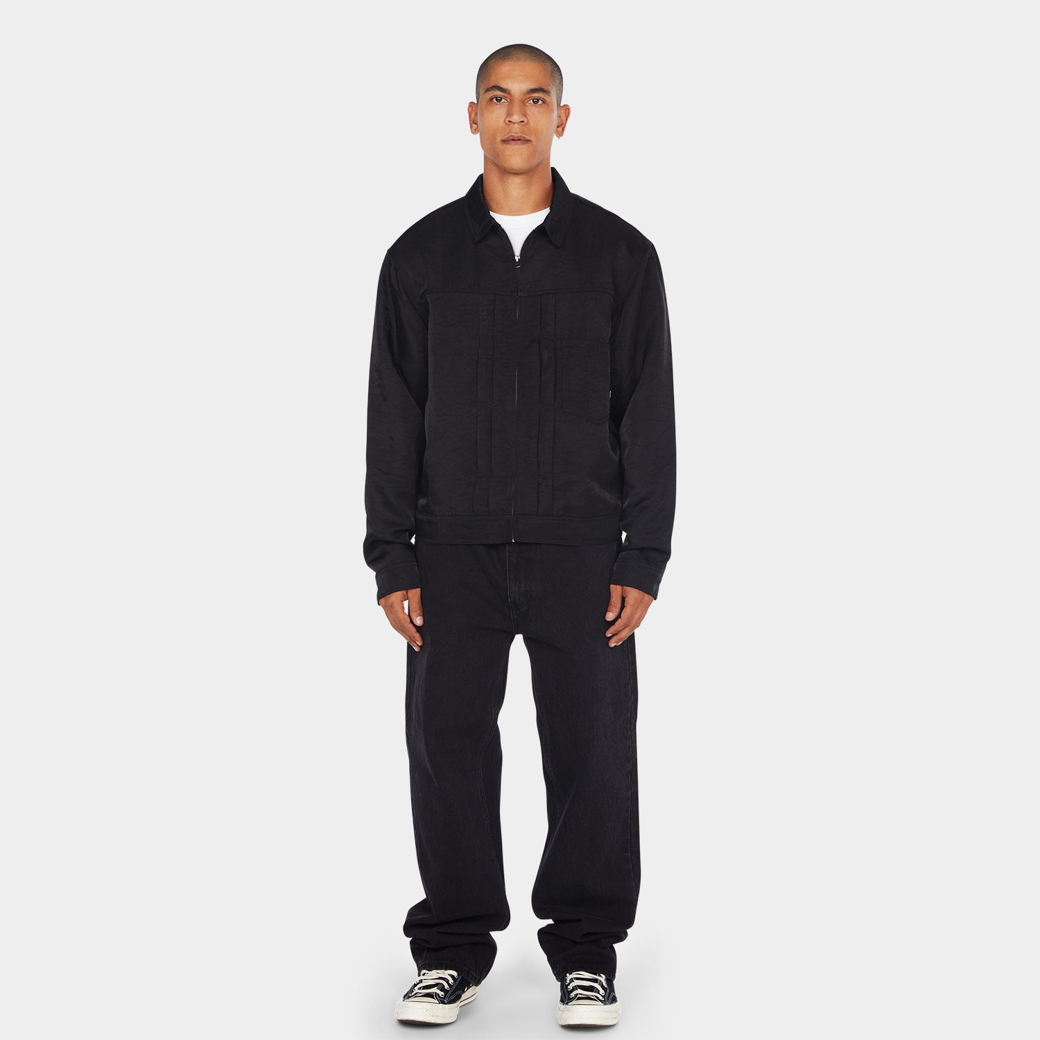 HUF (ハフ) Worldwide JP /JACKETS（ジャケット）/ HUF X THRASHER TRUCKER JACKET商品 / BLACK