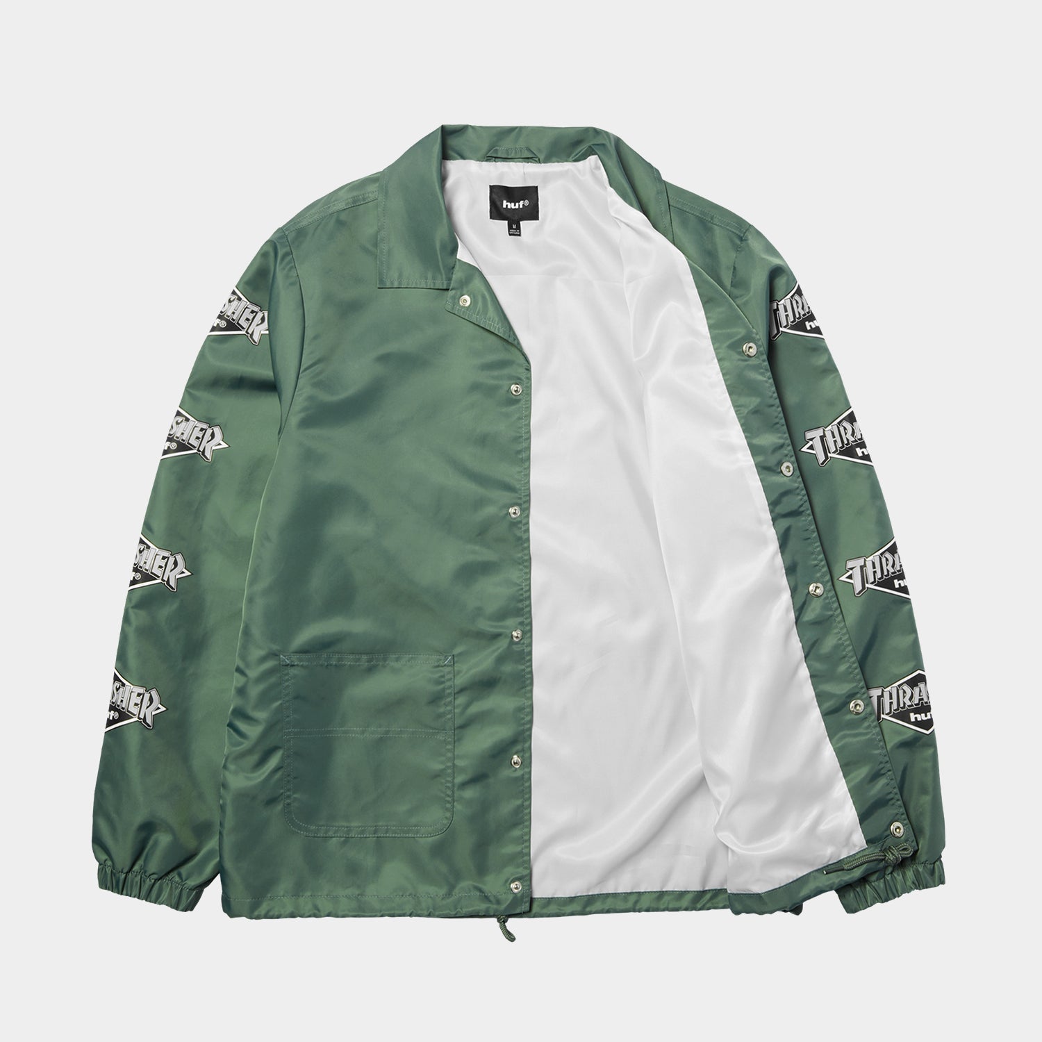 HUF (ハフ) Worldwide JP /JACKETS（ジャケット）/ HUF X THRASHER LOGO JACKET商品 / FOREST GREEN
