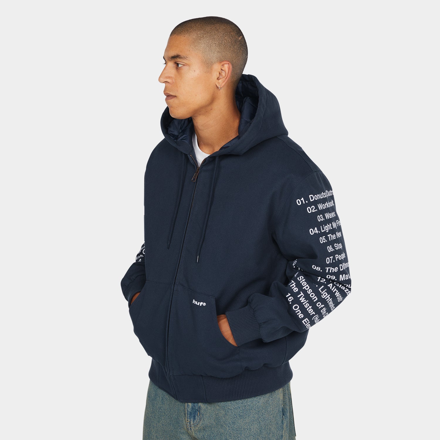 HUF (ハフ) Worldwide JP /JACKETS（ジャケット）/ HUF X J DILLA WORK JACKET商品 / NAVY