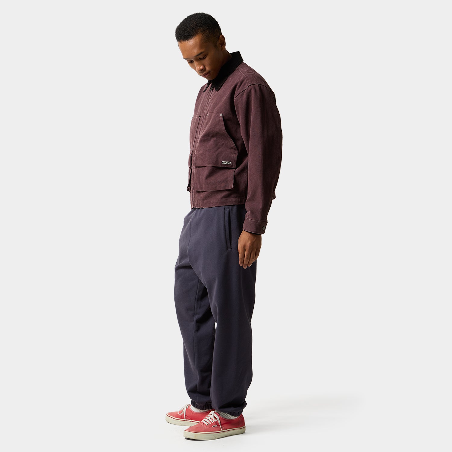 HUF (ハフ) Worldwide JP /JACKETS（ジャケット）/ STRETCH LOGO CANVAS WORK JACKET商品 / DEEP WINE