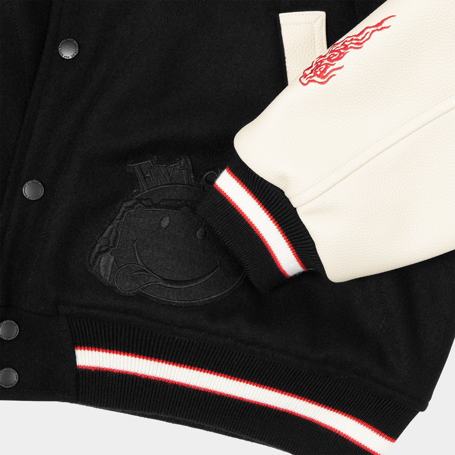 HUF (ハフ) Worldwide JP /JACKETS（ジャケット）/ HUF X EVISEN STADIUM LOGO JACKET商品 / BLACK