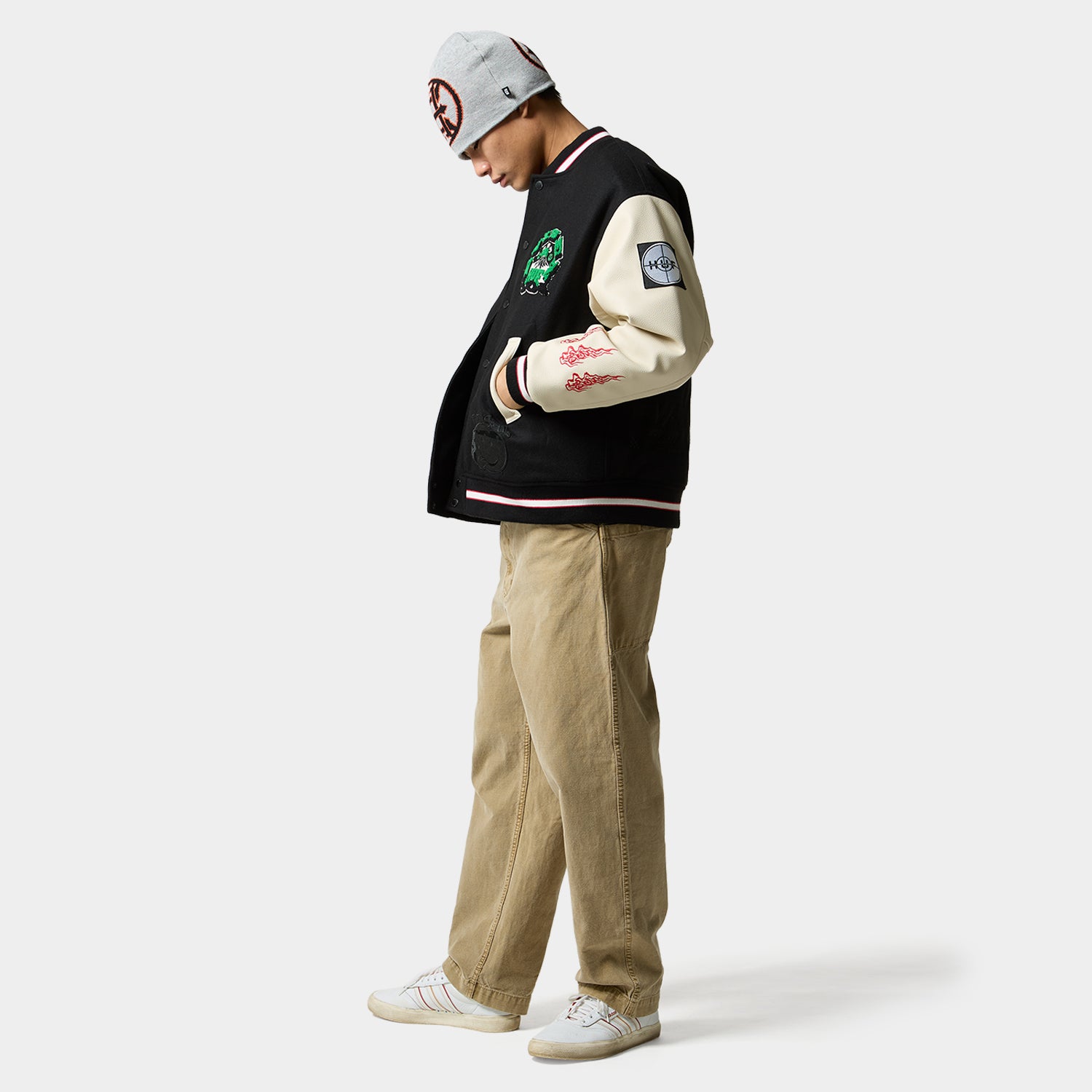 HUF (ハフ) Worldwide JP /JACKETS（ジャケット）/ HUF X EVISEN STADIUM LOGO JACKET商品 / BLACK