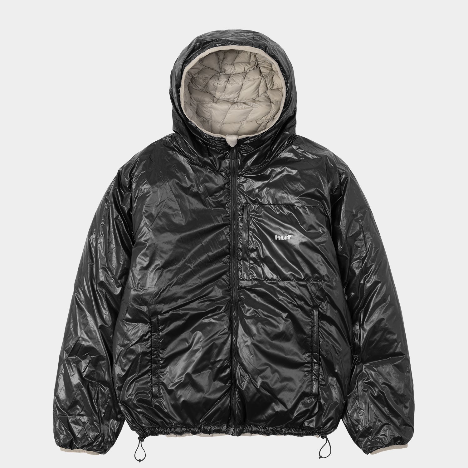 HUF (ハフ) Worldwide JP /JACKETS（ジャケット）/ HUF X TAION CASCADE PACKABLE HOODED DOWN JACKET商品 / BLACK