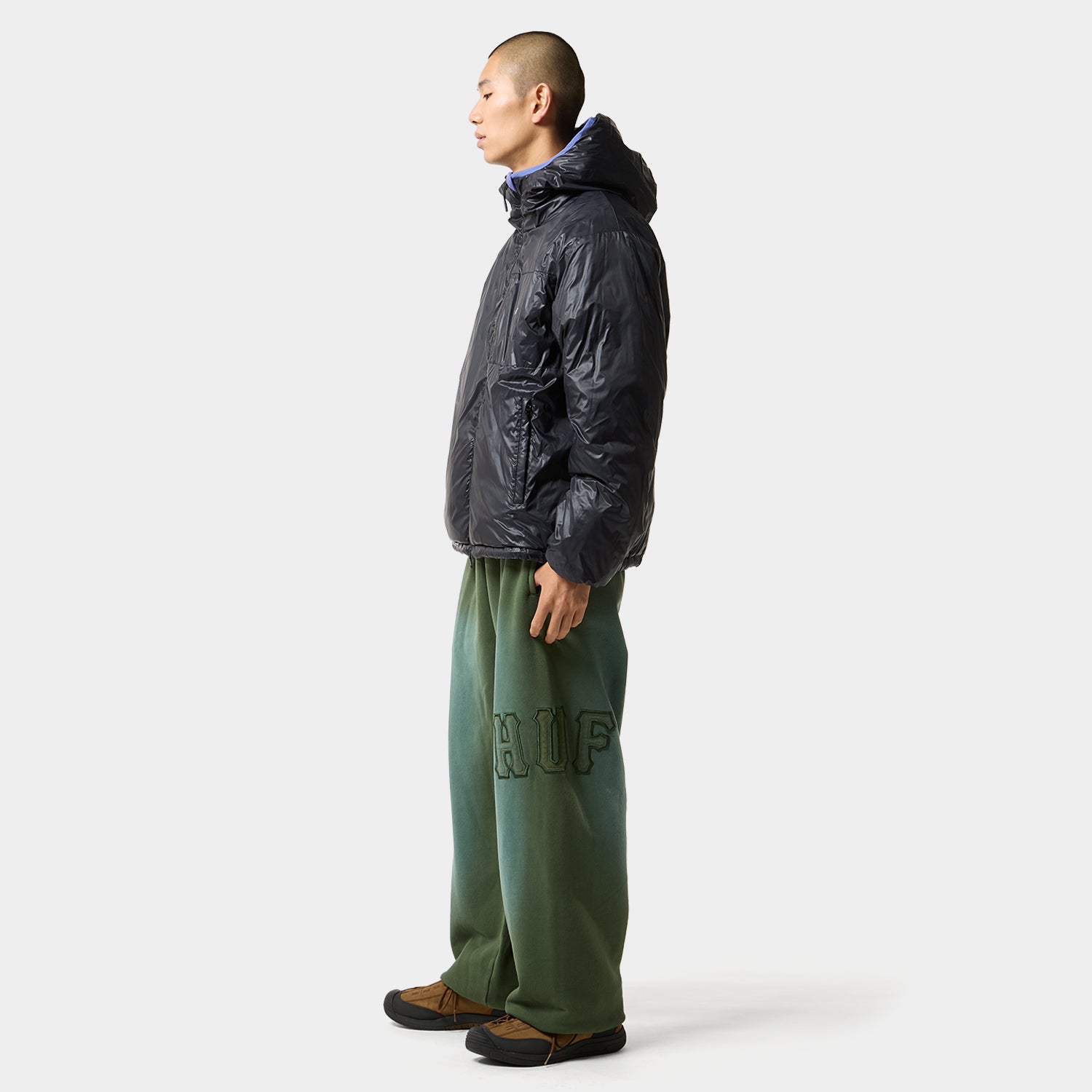 HUF (ハフ) Worldwide JP /JACKETS（ジャケット）/ HUF X TAION CASCADE PACKABLE HOODED DOWN JACKET商品 / BLACK