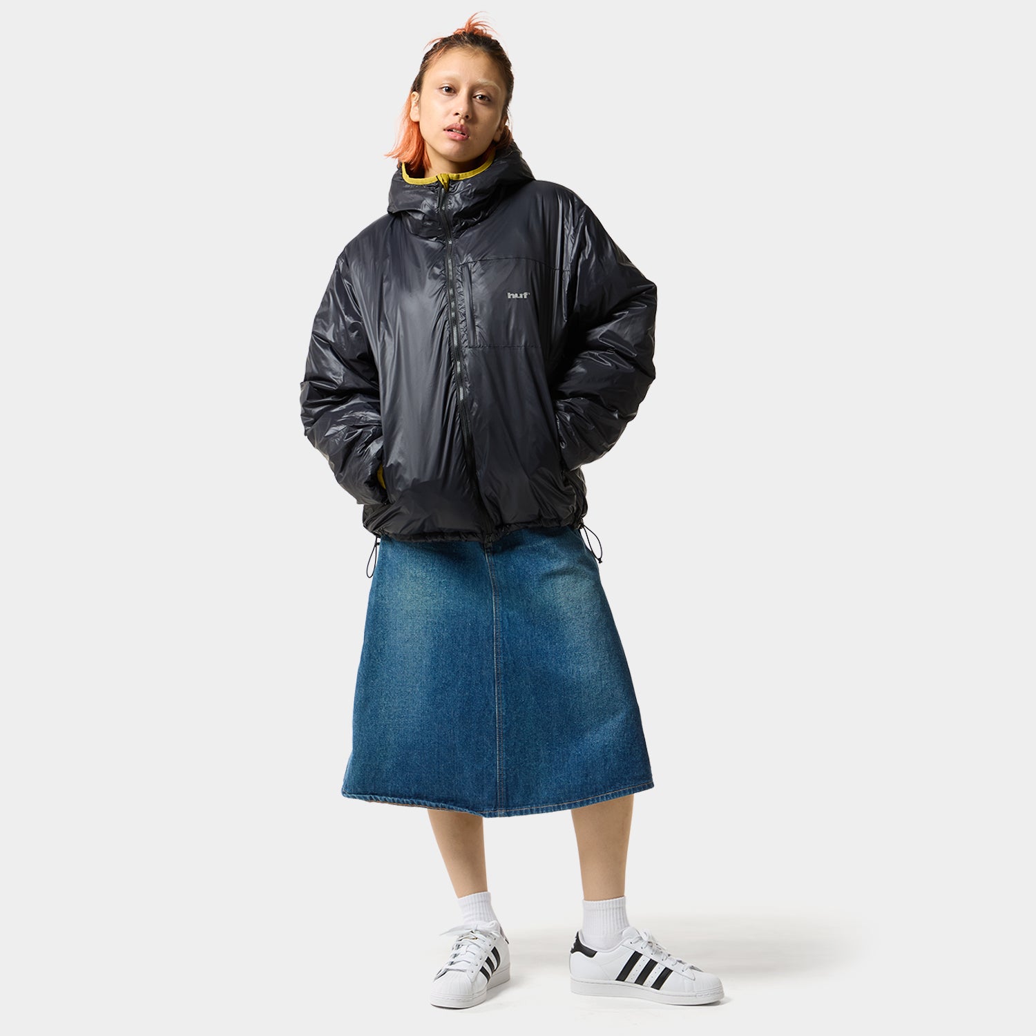 HUF (ハフ) Worldwide JP /JACKETS（ジャケット）/ HUF X TAION CASCADE PACKABLE HOODED DOWN JACKET商品 / BLACK