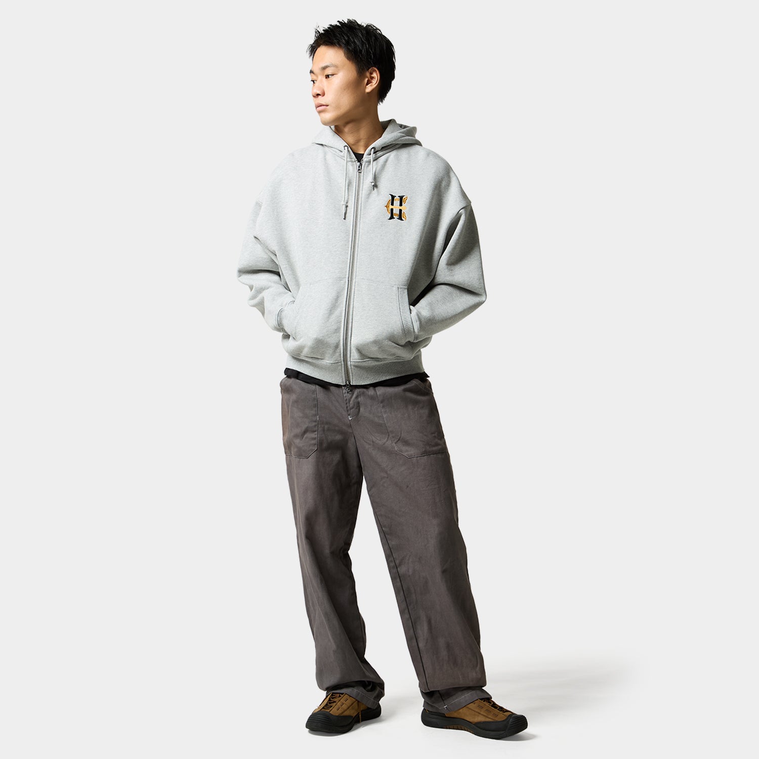 HUF (ハフ) Worldwide JP /HOODIES（パーカー）/ HUF X EVISEN HUFUJI ZIP HOODIE商品 / BLACK