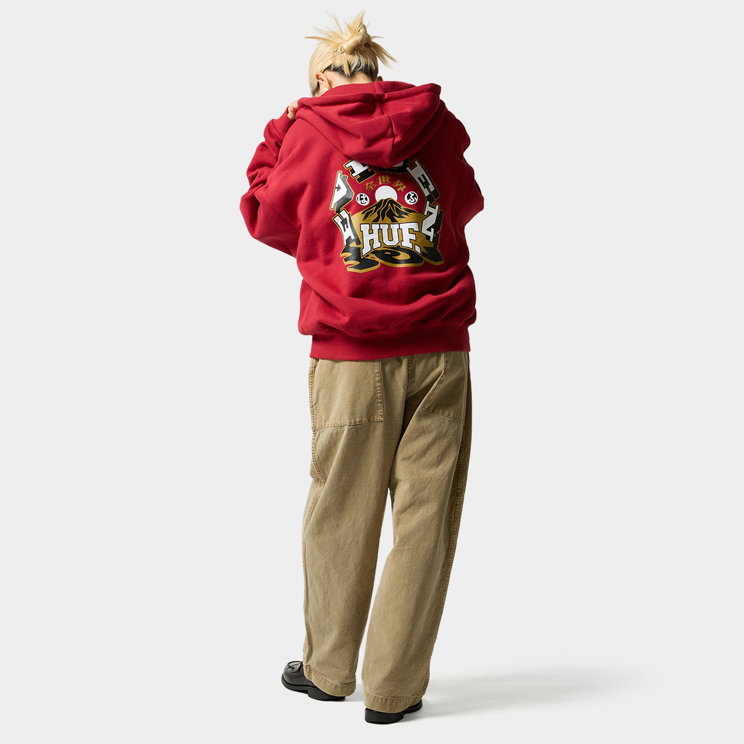 HUF (ハフ) Worldwide JP /HOODIES（パーカー）/ HUF X EVISEN HUFUJI ZIP HOODIE商品 / BLACK