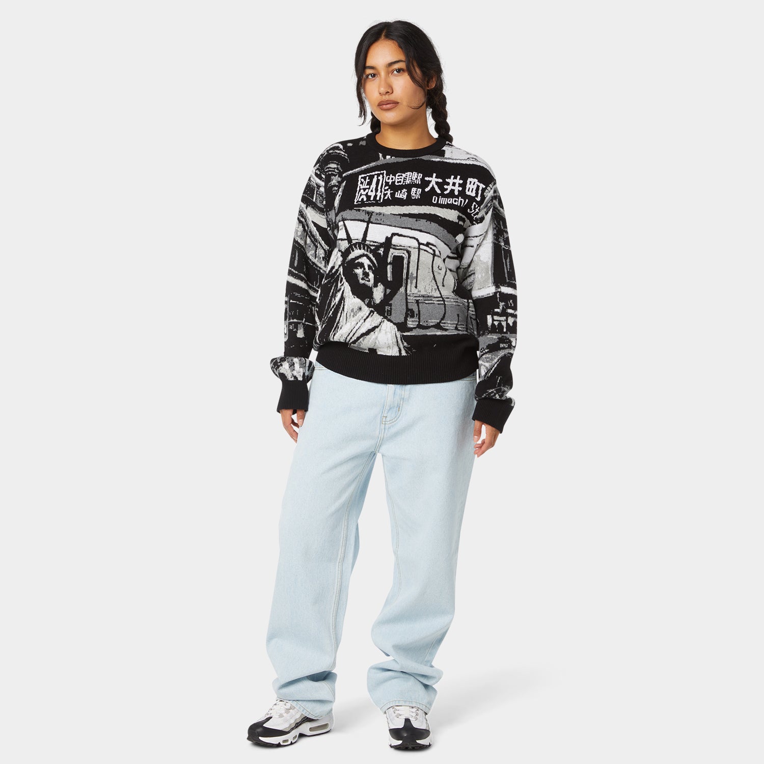 HUF (ハフ) Worldwide JP /KNITS & SWEATERS（ニット&セーター）/ WORLDWIDE COMMUTER SWEATER商品 / BLACK