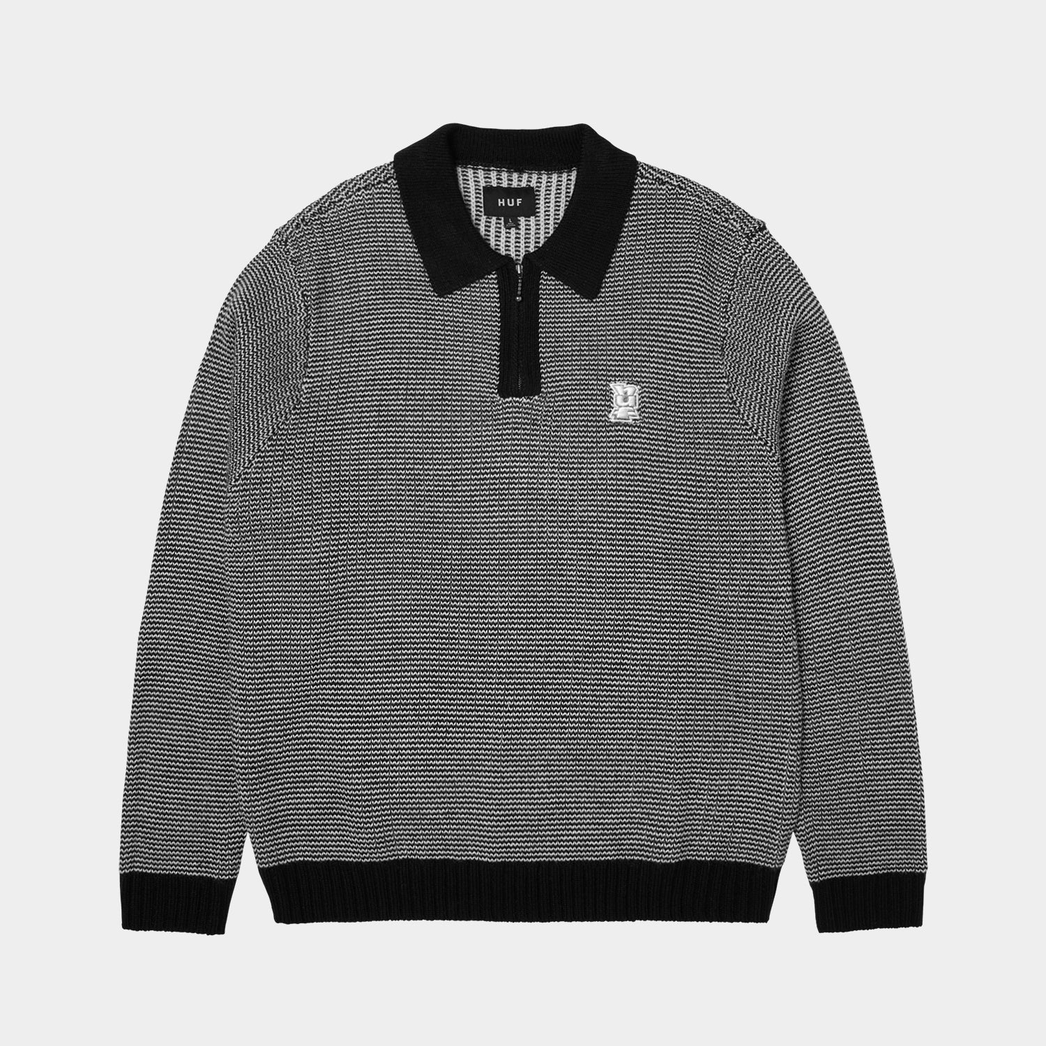 HUF (ハフ) Worldwide JP /KNITS & SWEATERS（ニット&セーター）/ MEGABLAST TWO TONE WAFFLE SWEATER商品 / WASHED BLUE/MOSS