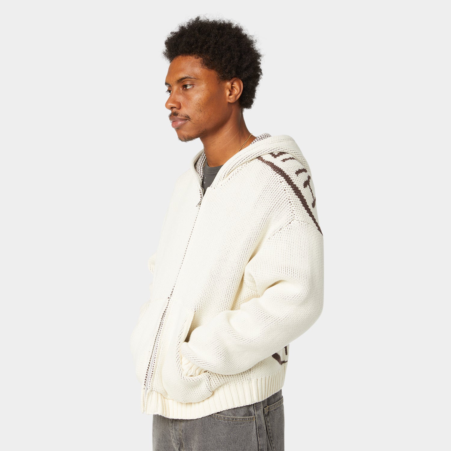 HUF (ハフ) Worldwide JP /KNITS & SWEATERS（ニット&セーター）/ TOKEN ZIP HOODED SWEATER商品 / NAVY