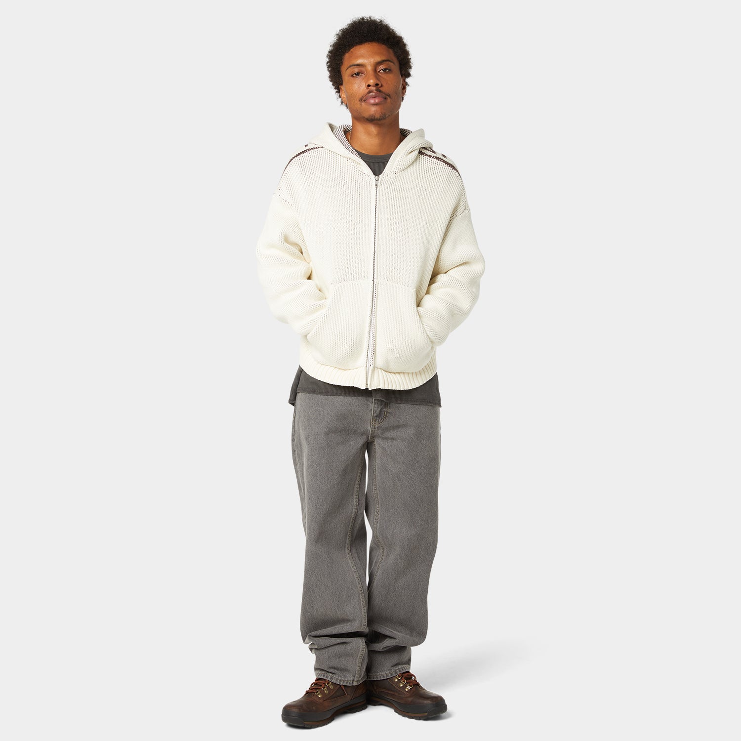 HUF (ハフ) Worldwide JP /KNITS & SWEATERS（ニット&セーター）/ TOKEN ZIP HOODED SWEATER商品 / NAVY