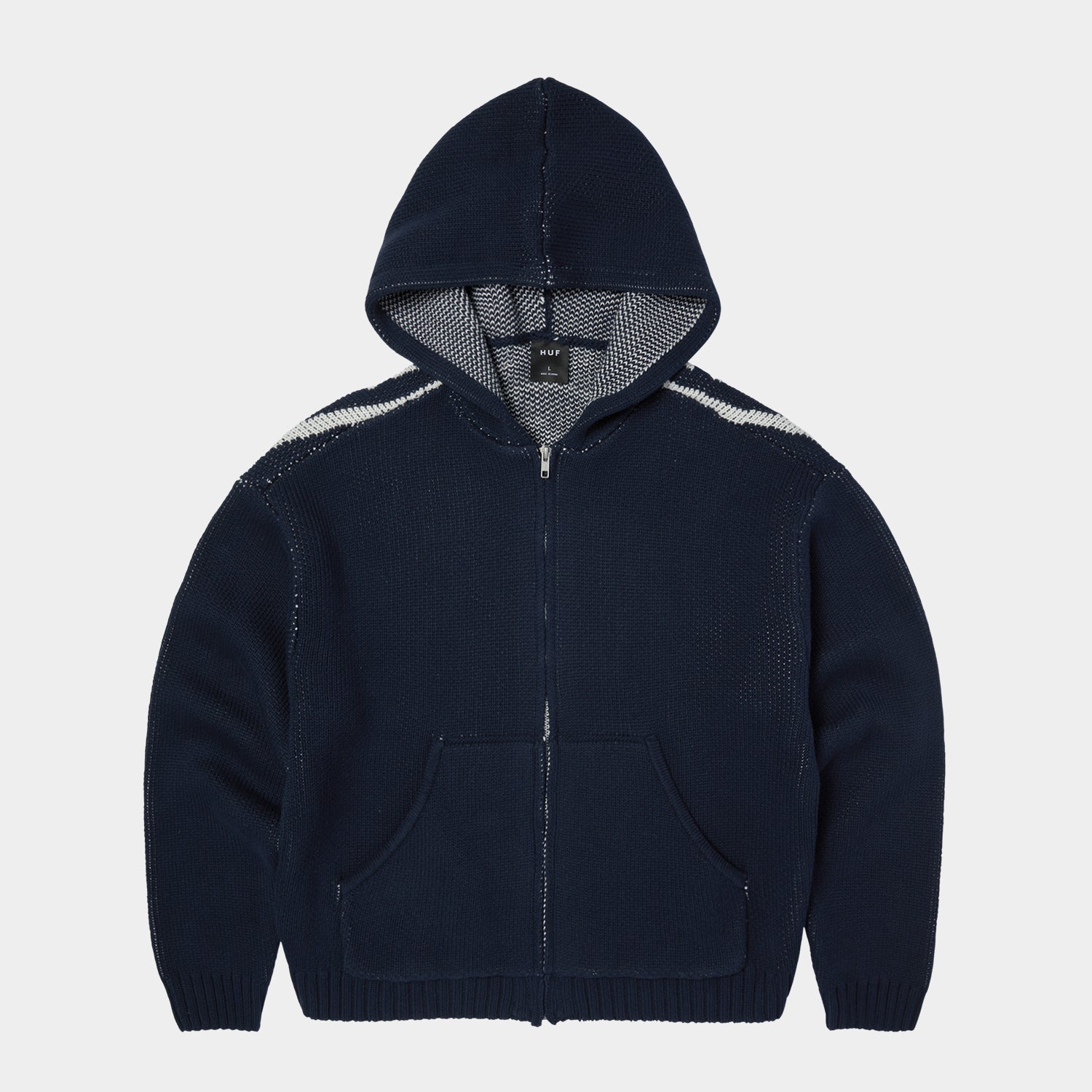 HUF (ハフ) Worldwide JP /KNITS & SWEATERS（ニット&セーター）/ TOKEN ZIP HOODED SWEATER商品 / NAVY