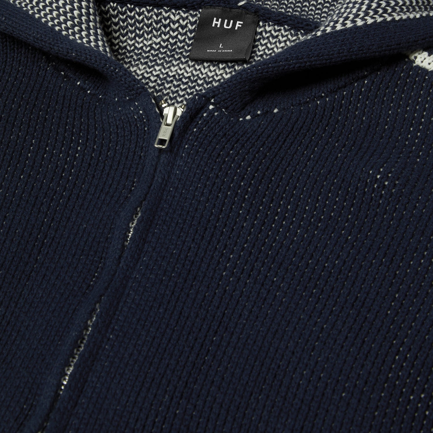 HUF (ハフ) Worldwide JP /KNITS & SWEATERS（ニット&セーター）/ TOKEN ZIP HOODED SWEATER商品 / NAVY
