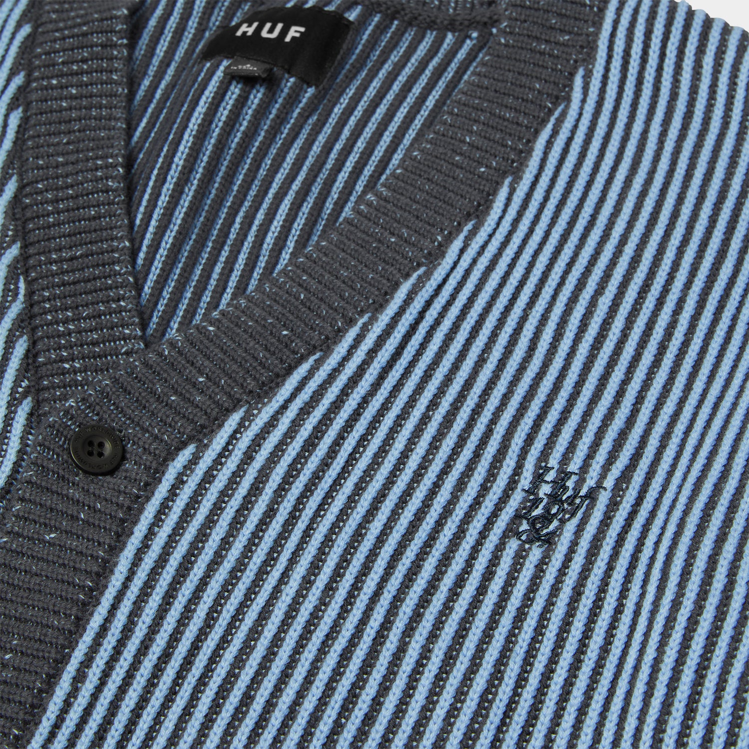 HUF (ハフ) Worldwide JP /KNITS & SWEATERS（ニット&セーター）/ REPEATER CARDIGAN商品 / WASHED BLUE